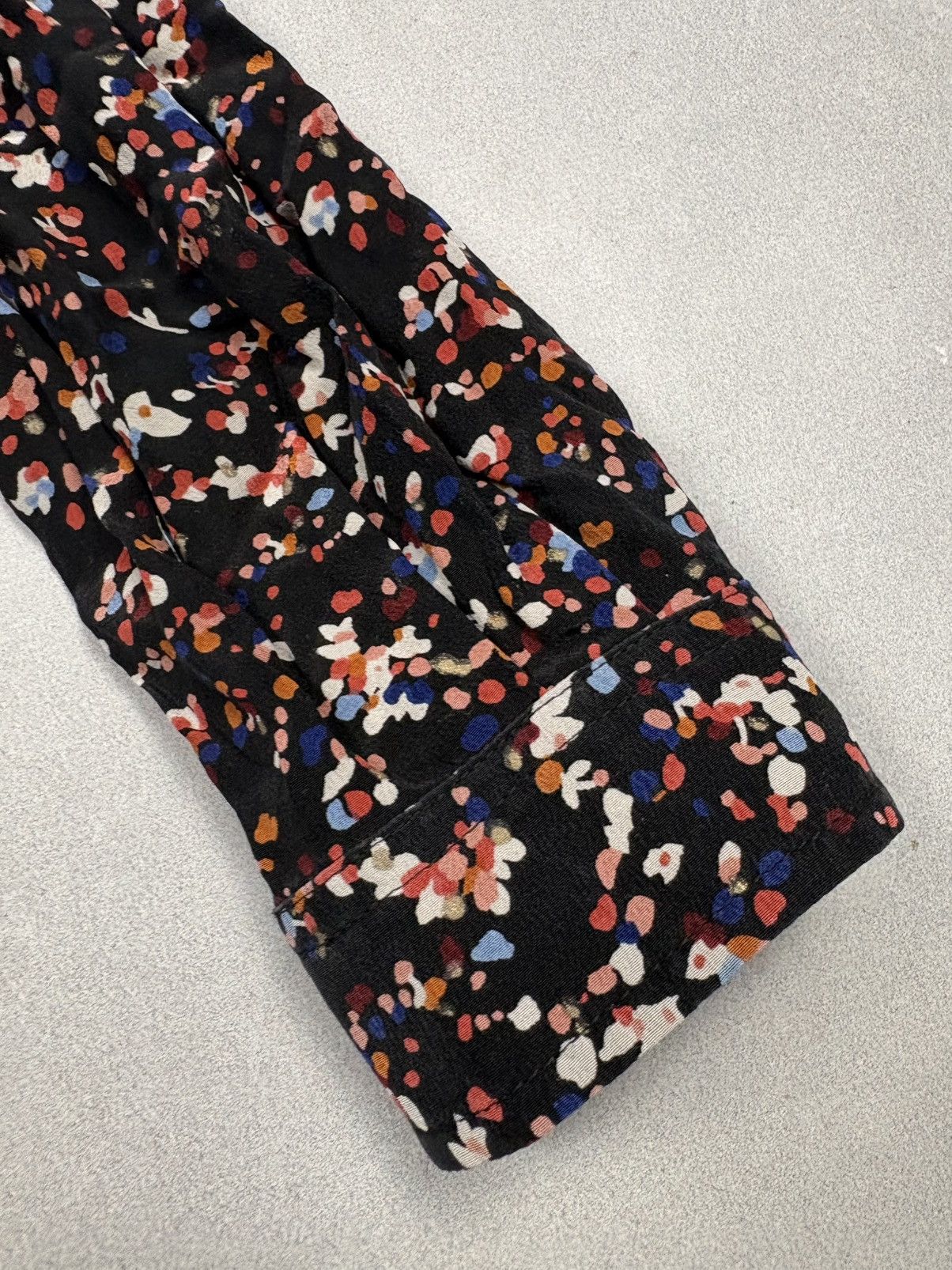 Sezane Sézane Silk Button Up Pocket Shirt Size 36 Black Multicolor Size XS / US 0-2 / IT 36-38 - 8 Thumbnail