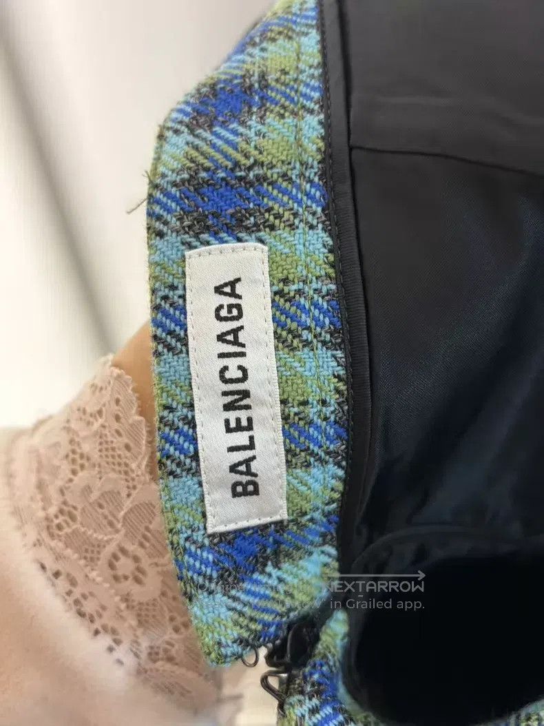 Balenciaga Balenciaga Plaid Short Skirt Size 39" - 3 Thumbnail