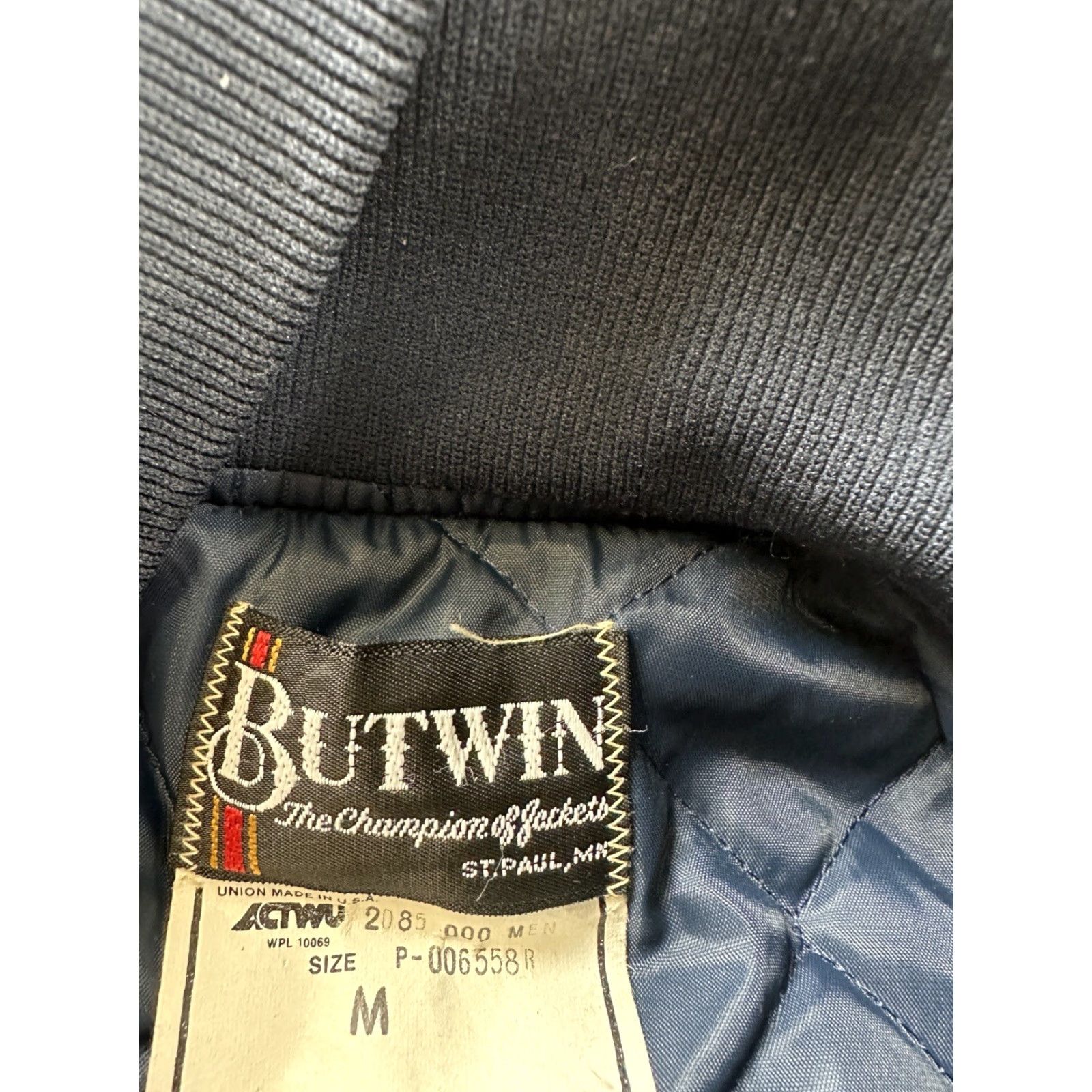 Vintage VINTAGE Butwin Jacket Mens M Blue Nylon Full Button Up - Water Resistant, Pockets, Sports Theme, United States, Regular Fit, Hoodless, Union Made Size US M / EU 48-50 / 2 - 3 Thumbnail
