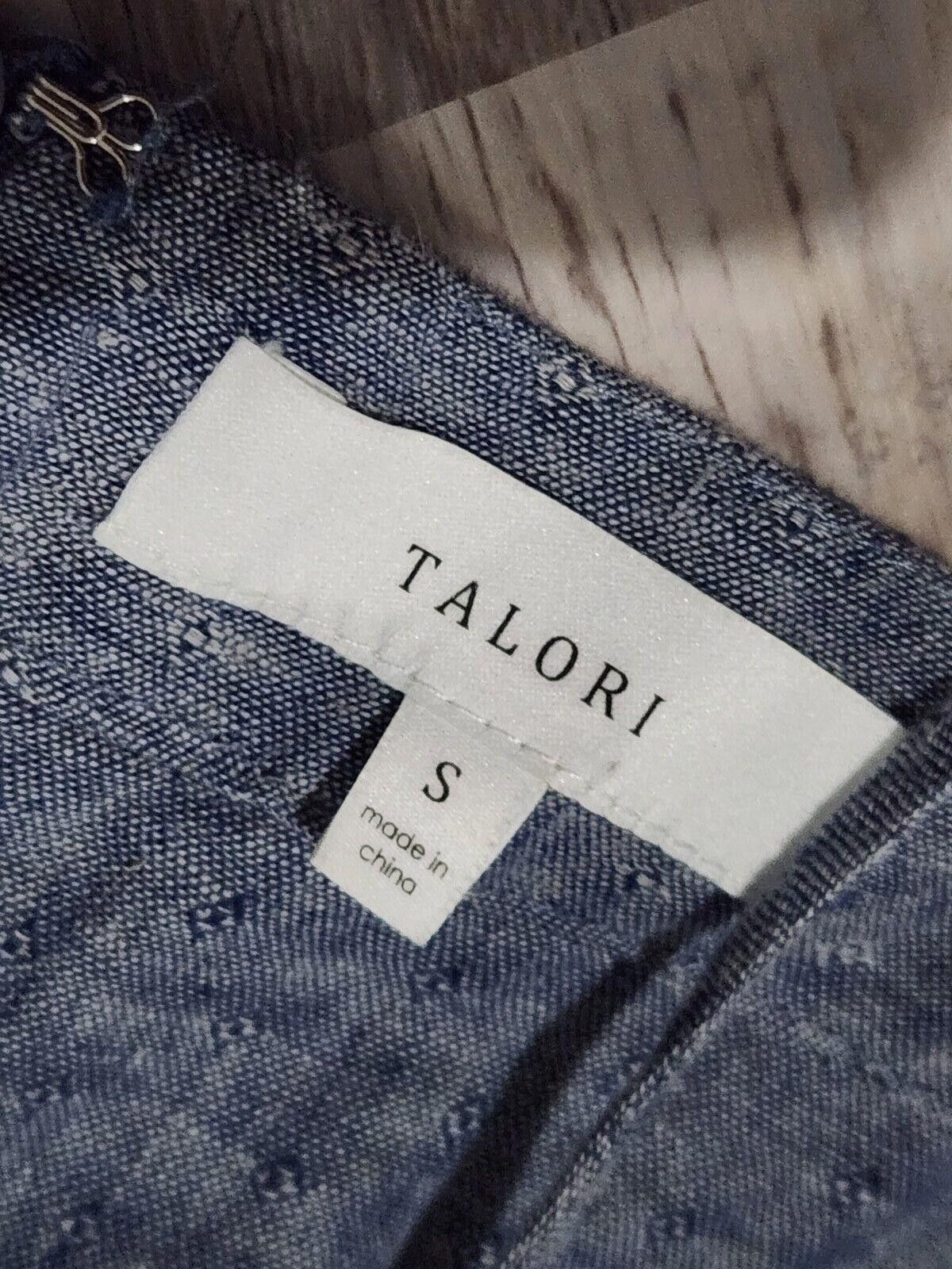 Designer Talori Dress Small Blue Chambray Polka Dot Wrap Short Size S / US 4 / IT 40 - 2 Thumbnail
