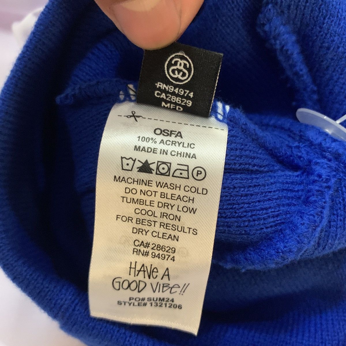 Stussy × Vintage Stussy Burly Threats Skullcap Beanie Hat Size ONE SIZE - 4 Thumbnail