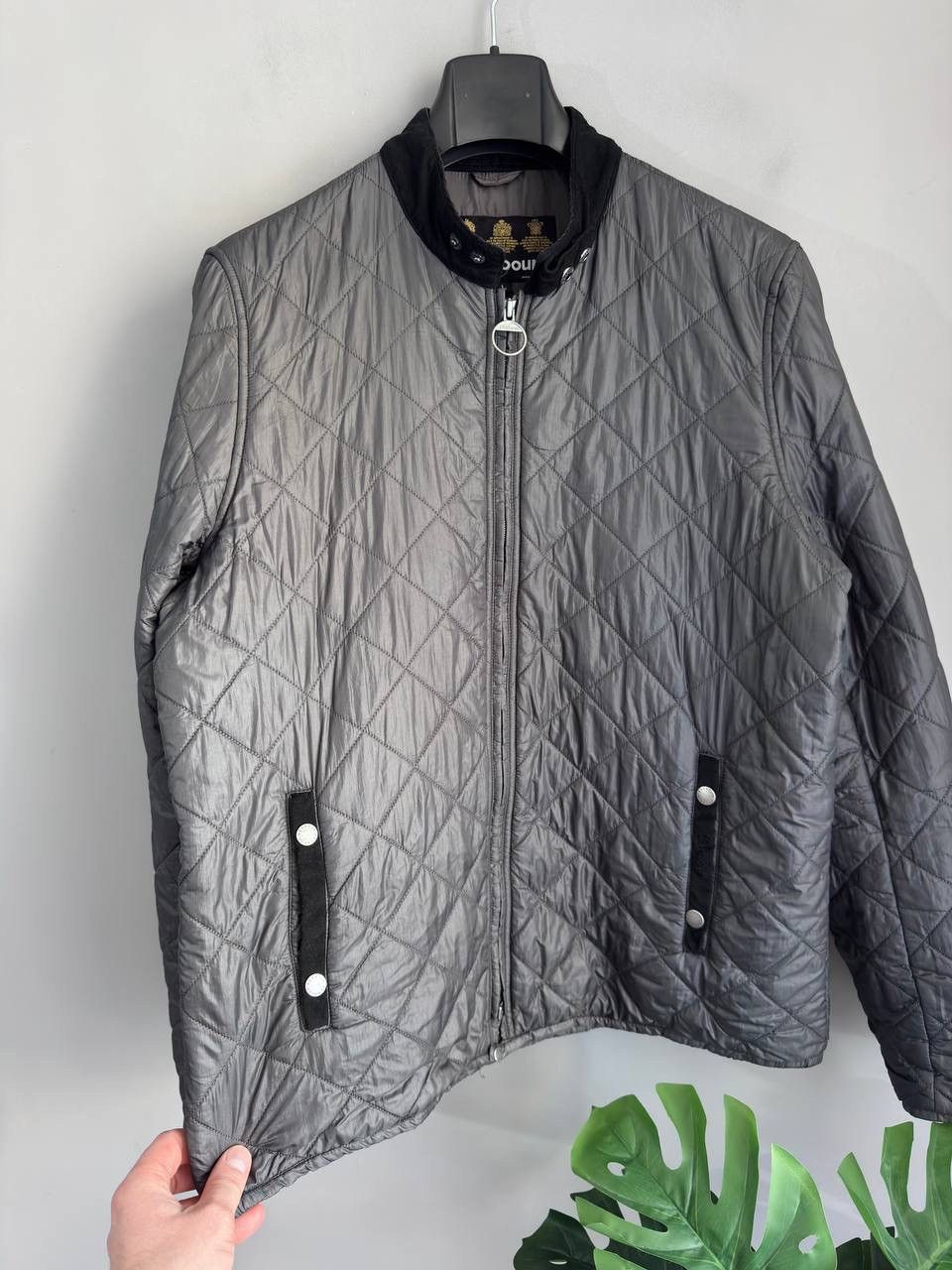 Barbour Barbour International Men's Dark Grey Quilted Jacket, Size L Size US L / EU 52-54 / 3 - 7 Thumbnail
