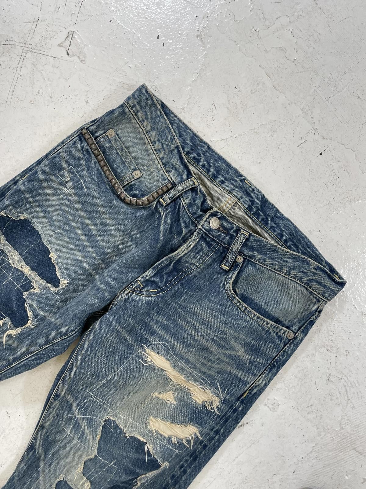 Hysteric Glamour Hysteric Glamour Repaired Crash Denim Size US 31 - 3 Thumbnail