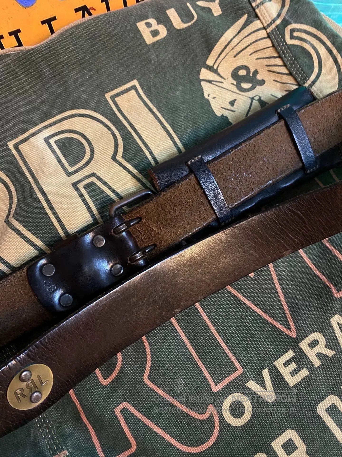 RRL Ralph Lauren Rare RRL Vintage Leather Waist Bag. Size ONE SIZE - 5 Thumbnail