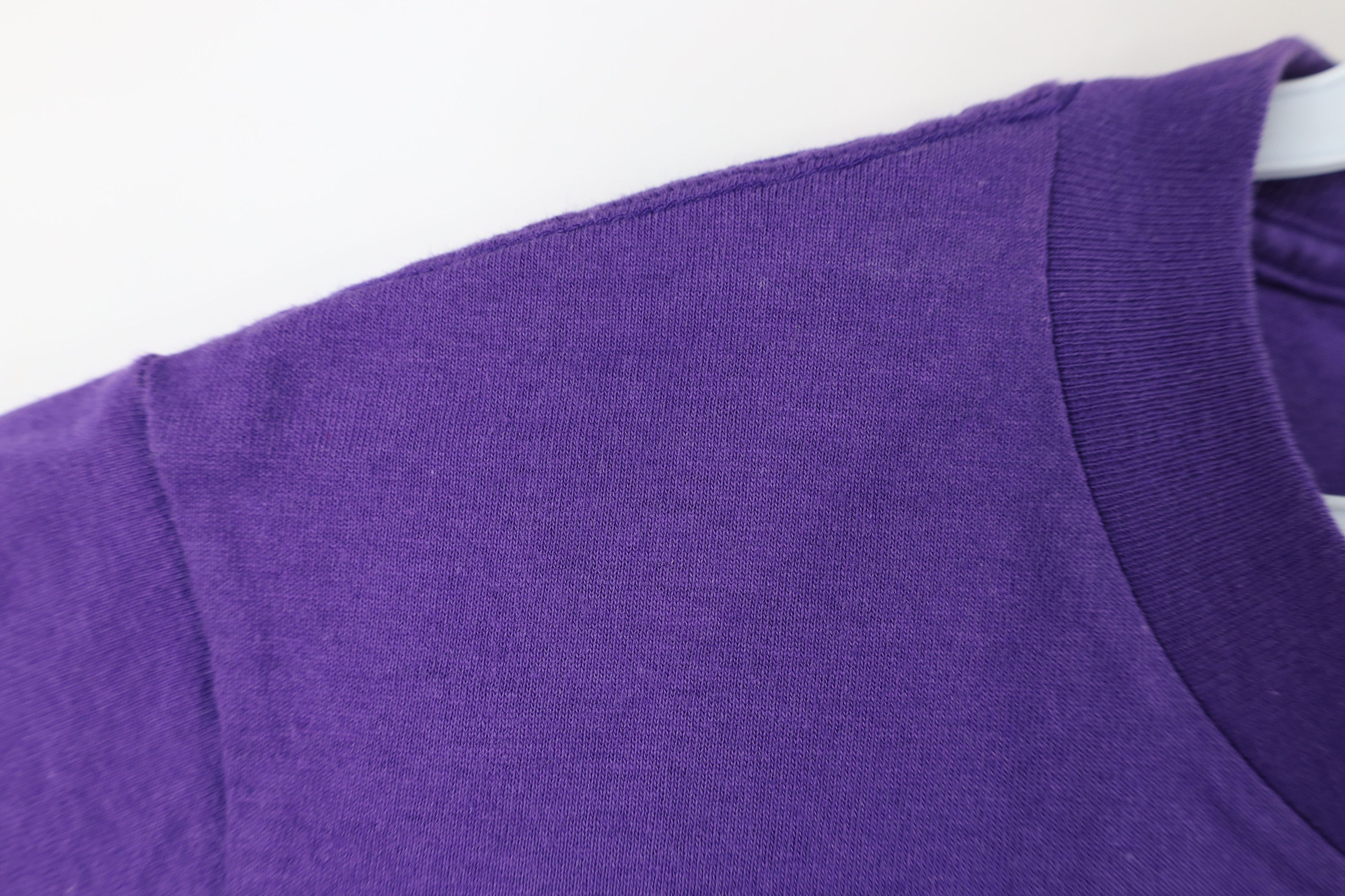 Vintage Vintage 90s Streetwear Blank T-Shirt Purple Cotton USA Size US S / EU 44-46 / 1 - 9 Thumbnail