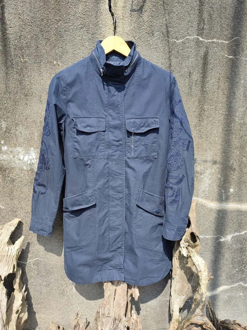 LIST Utility Field Jacket Korean Designer Embroidered Sleeve