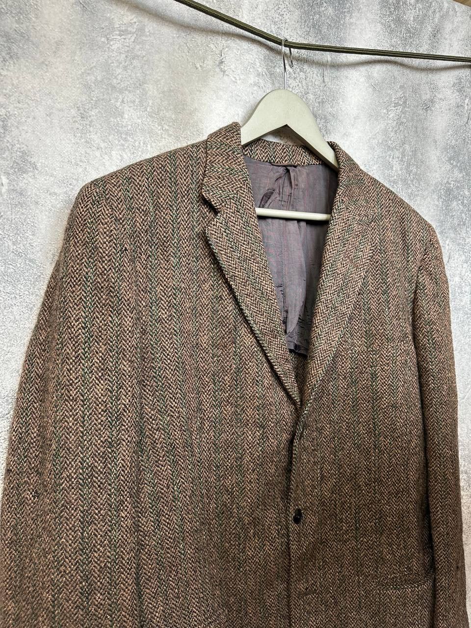 Harris Tweed Harris Tweed Blazer Handwoven 80s Wool Herringbone Check Size 50R - 4 Thumbnail