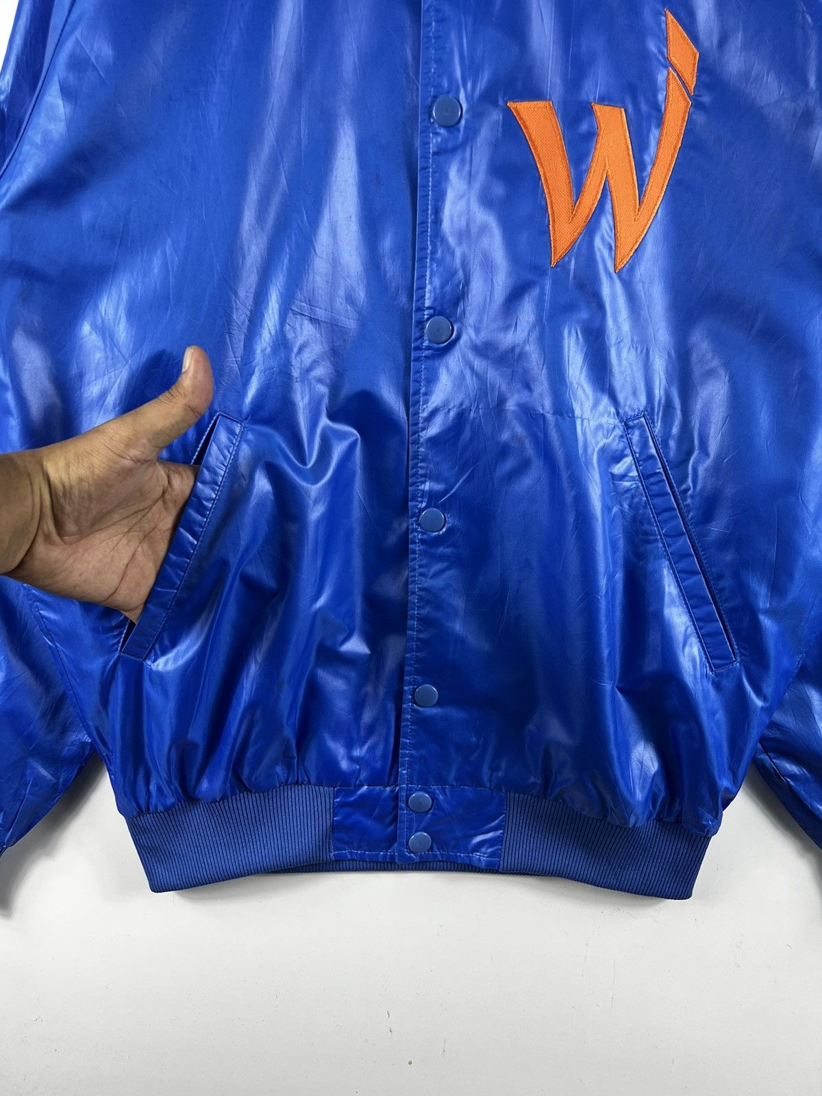 Descente 🔥 "WINGS" BASEBALL TEAM NYLON VARSITY JACKET - L Size US M / EU 48-50 / 2 - 4 Thumbnail