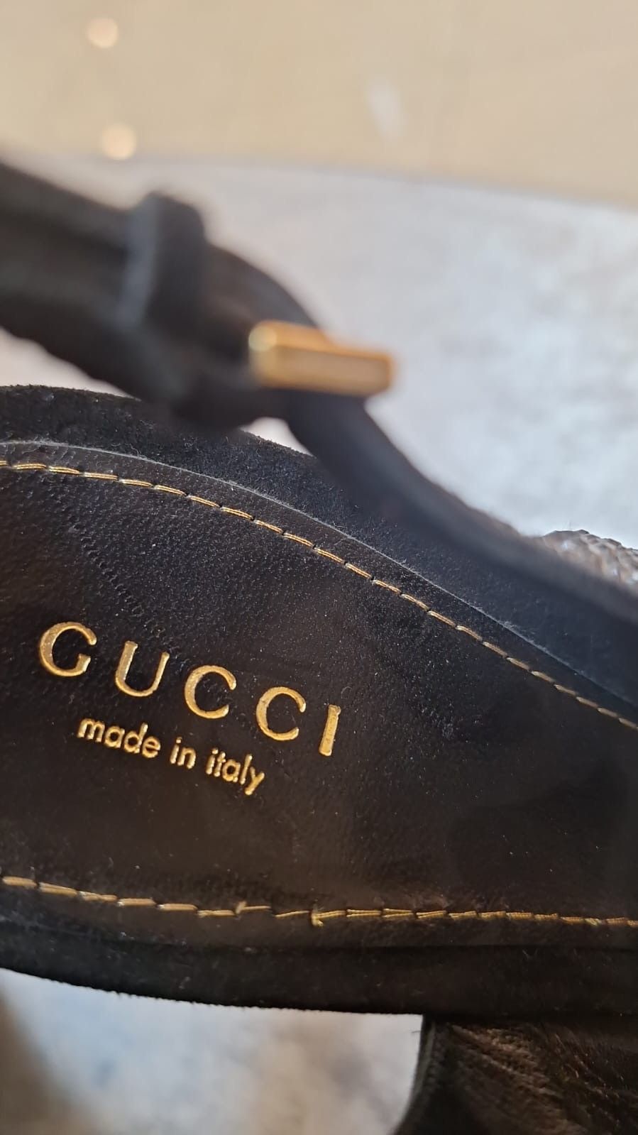 Gucci Gucci Crystal & Suede Leather Platform Heels Black Pumps Size US 8 / IT 38 - 8 Thumbnail