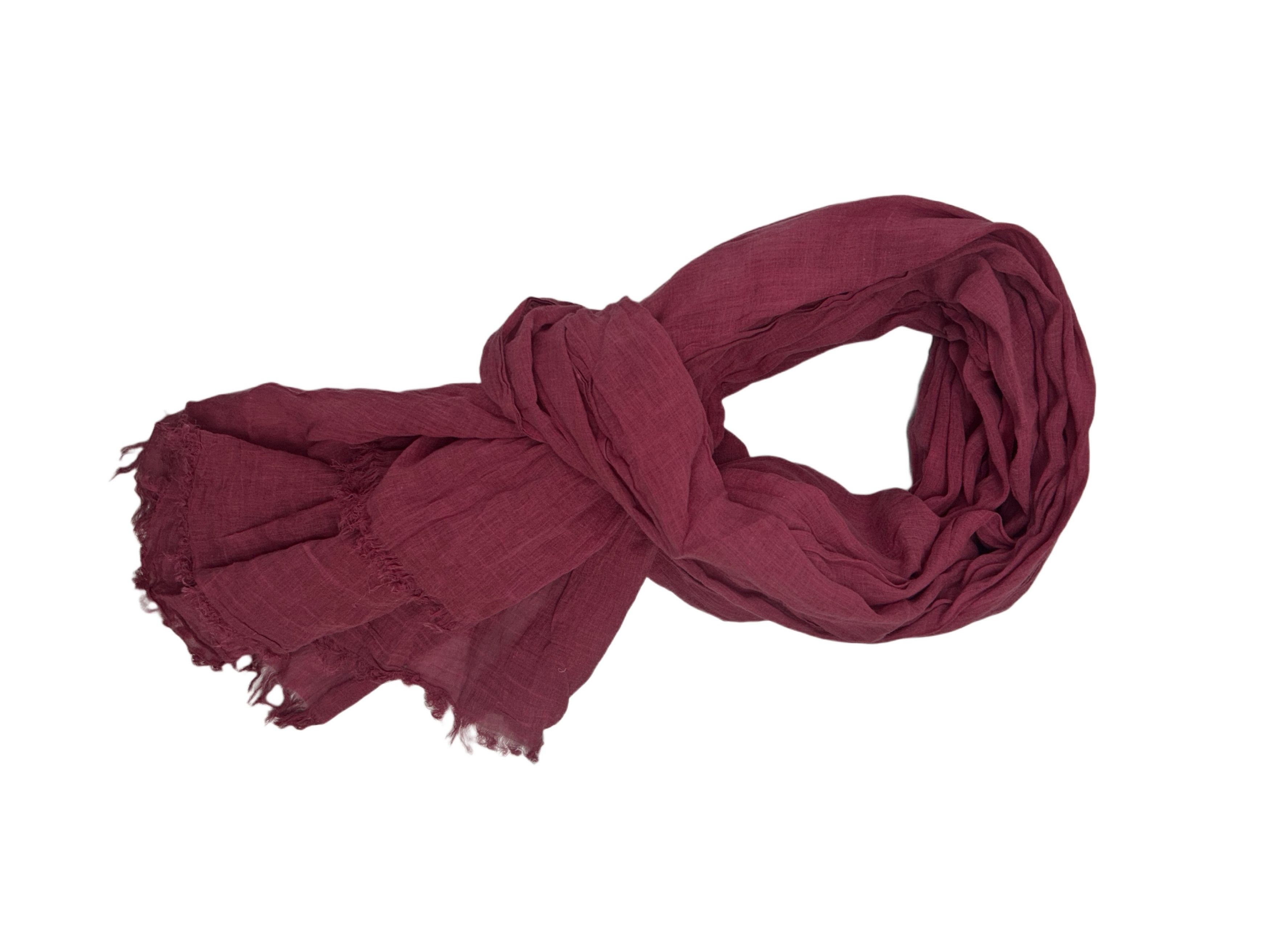 CLOSED Closed Dark Red Overdye Check Scarf Size ONE SIZE - 1 Thumbnail
