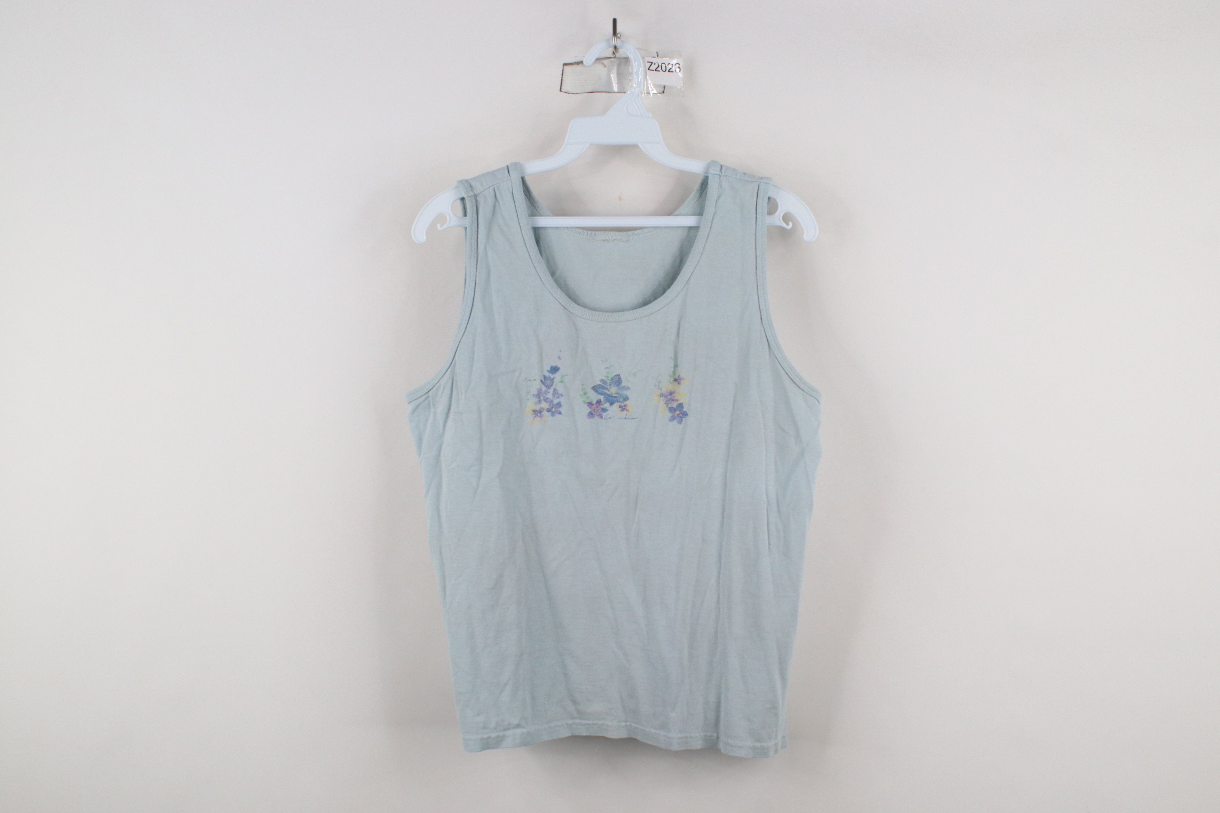 Columbia × Vintage Vintage 90s Columbia Spell Out Flower Tank Top T-Shirt Size M / US 6-8 / IT 42-44 - 1 Thumbnail