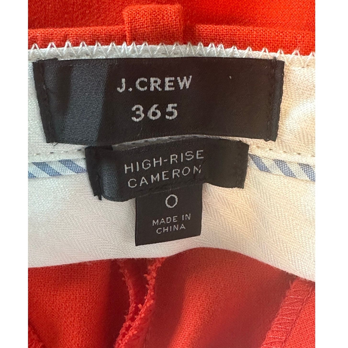 J.Crew J.Crew orangy red high rise Cameron pants size 0 Size 25" / US 0 / IT 36 - 3 Thumbnail