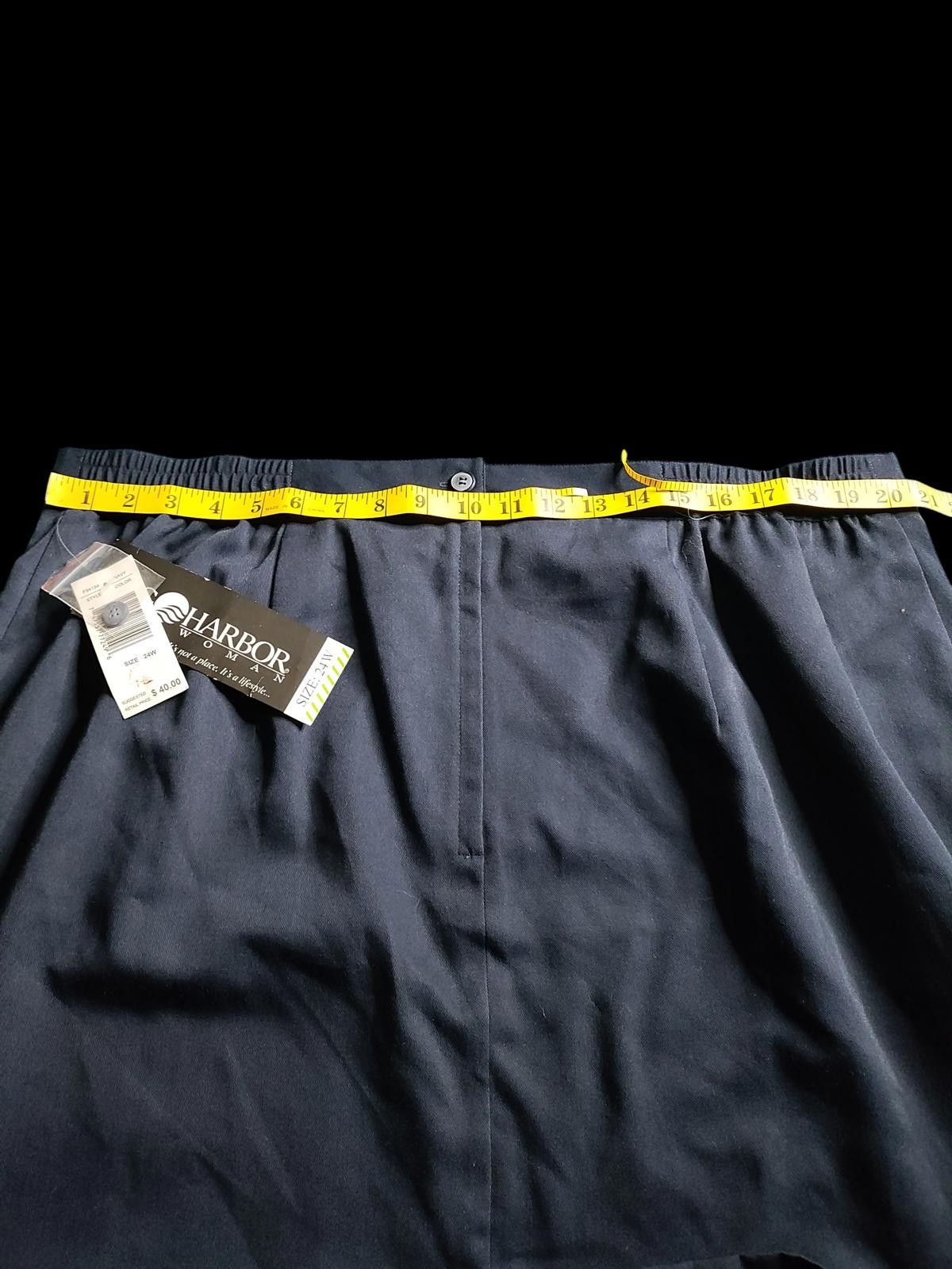 Other Sag Harbor Classic Navy A-Line Midi Skirt for Women Size 42" / US 20 - 7 Thumbnail