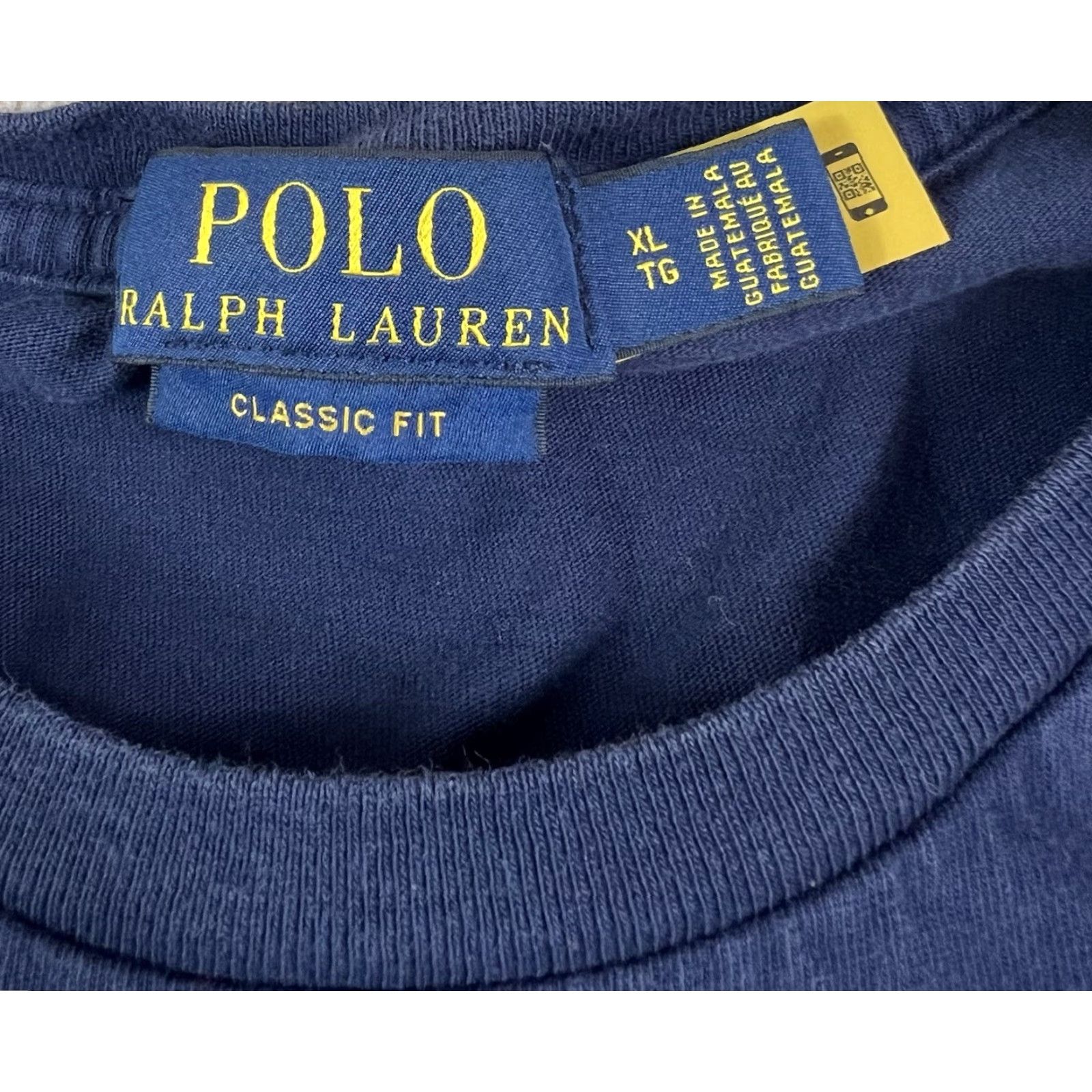 Ralph Lauren Mens Polo Ralph Lauren Classic Fit Logo Spell Out T Shirt Long Sleeve Navy XL Size US XL / EU 56 / 4 - 8 Thumbnail