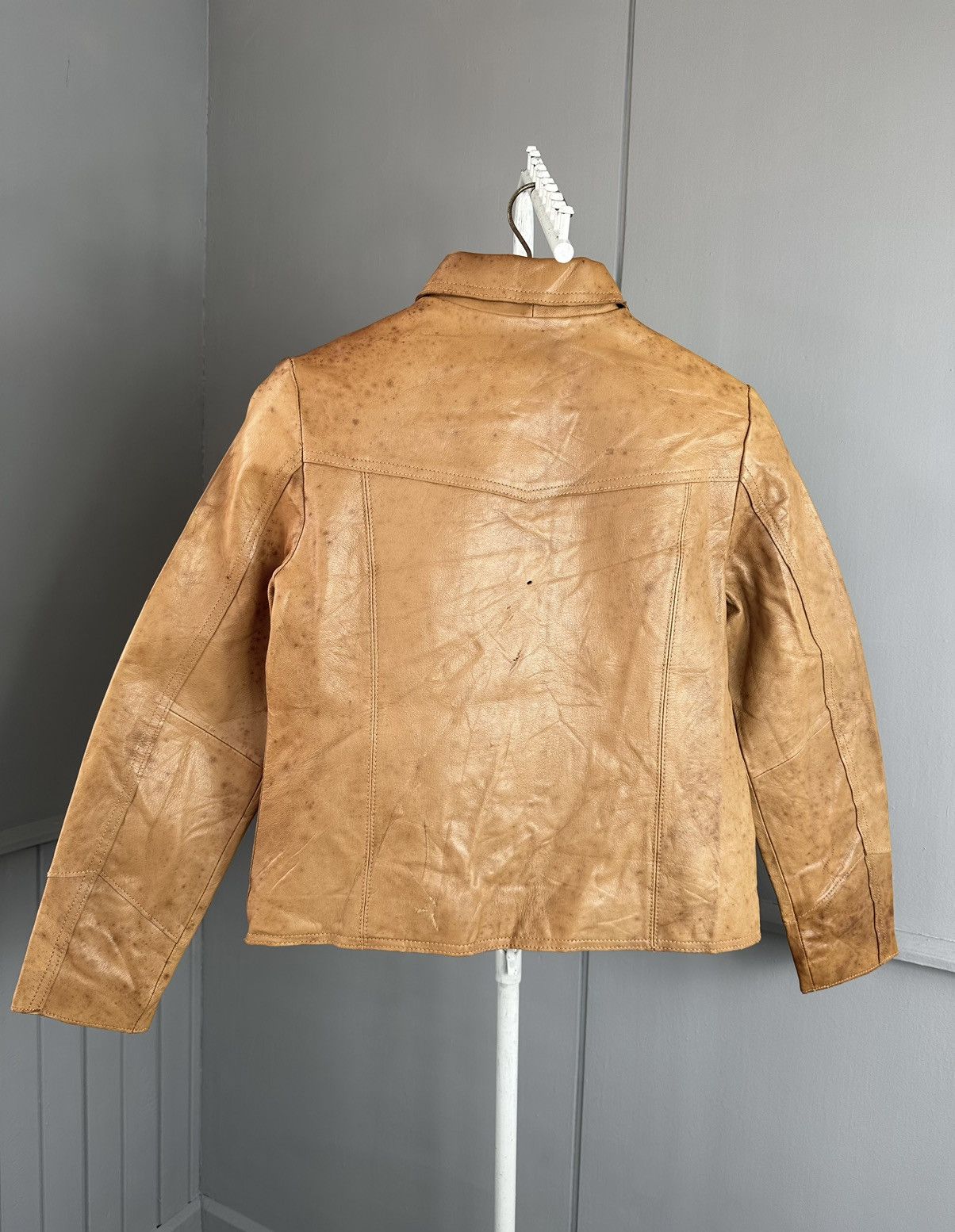 Leather 01 Fall Vintage Gap Leather Jacket Size XS / US 0-2 / IT 36-38 - 4 Thumbnail