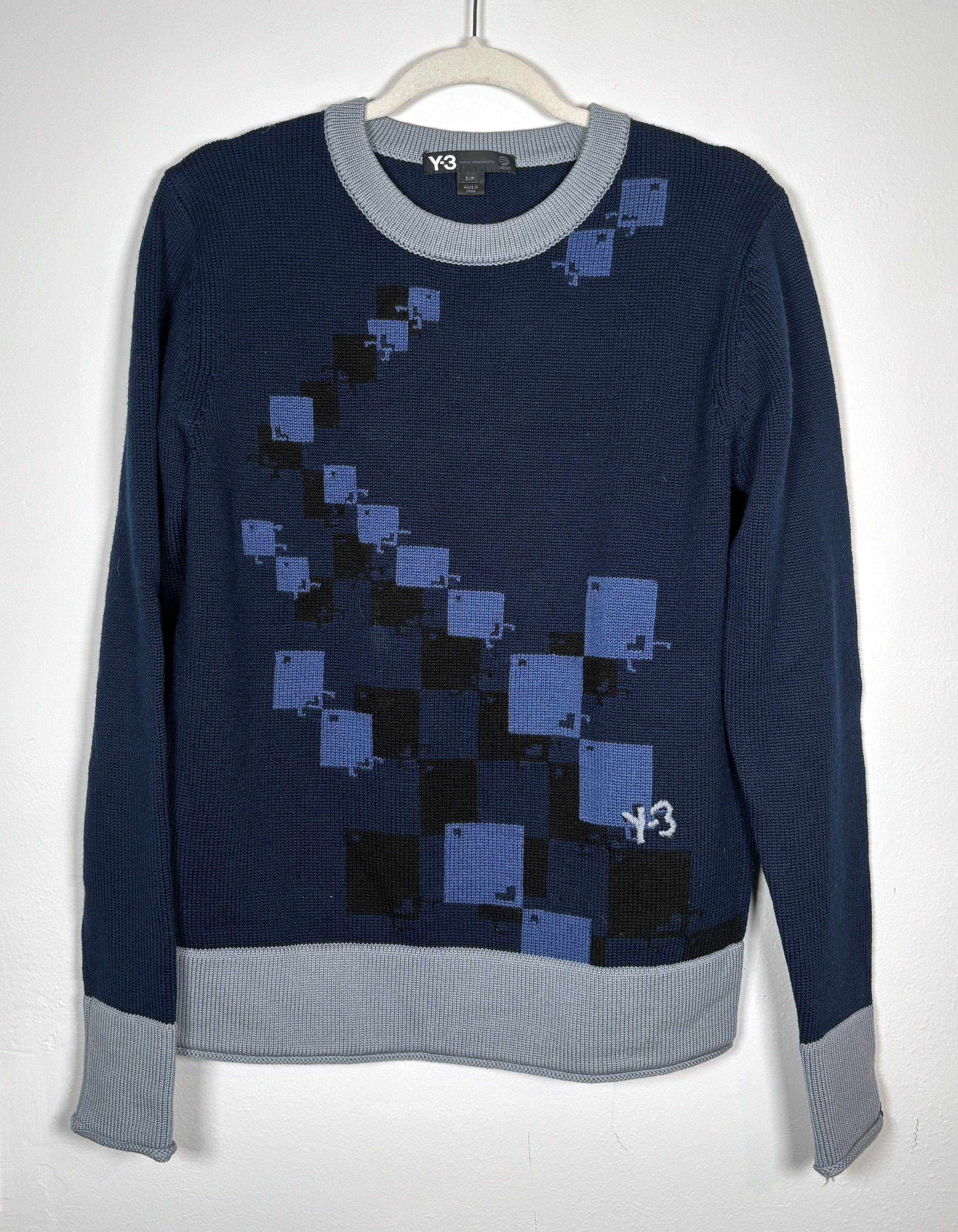 Y-3 Abstract Checkerboard Block Sweater FW 2011 Size US S / EU 44-46 / 1 - 1 Thumbnail