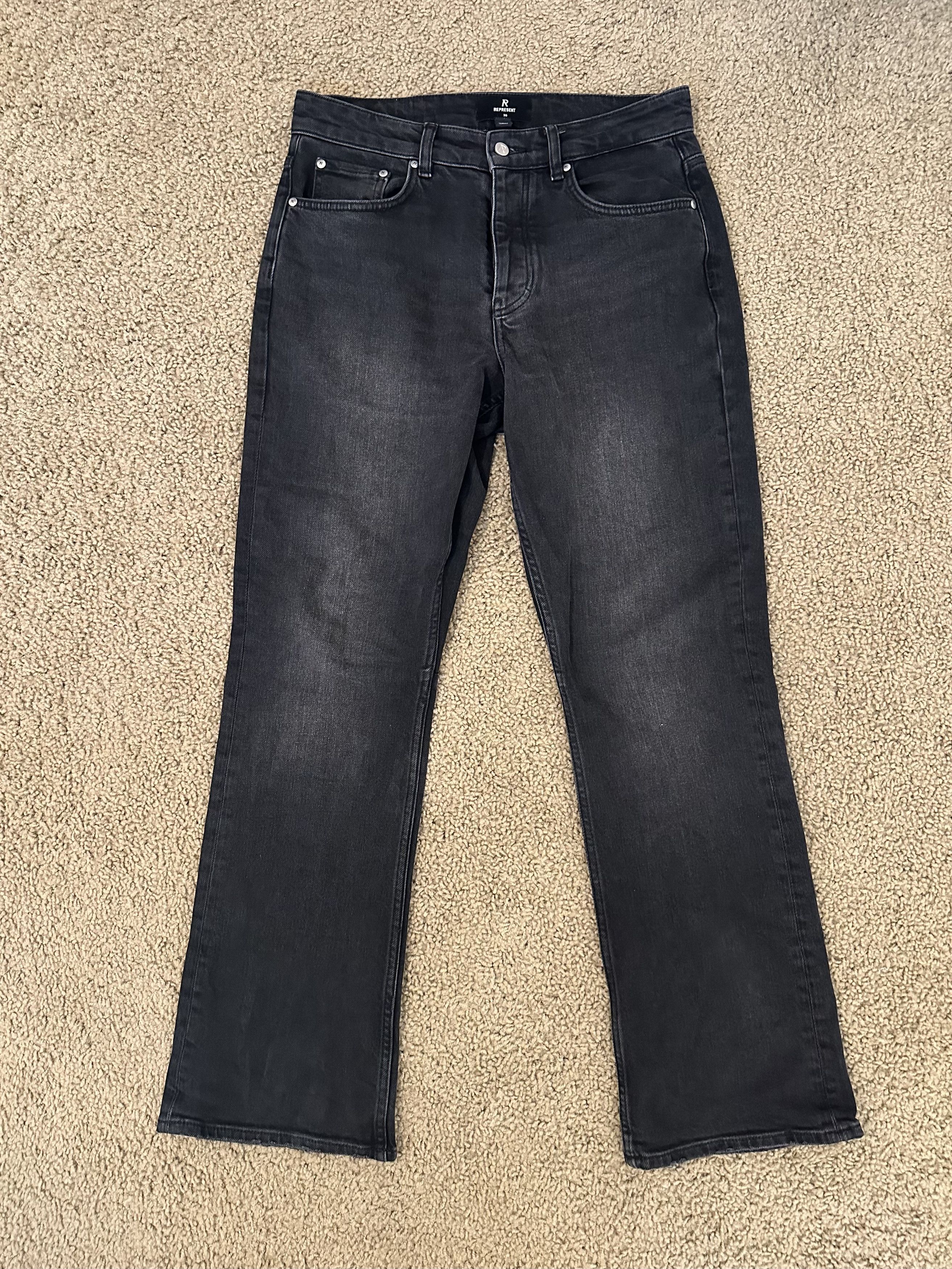 SS26 Kick Flare Denim Ash Black