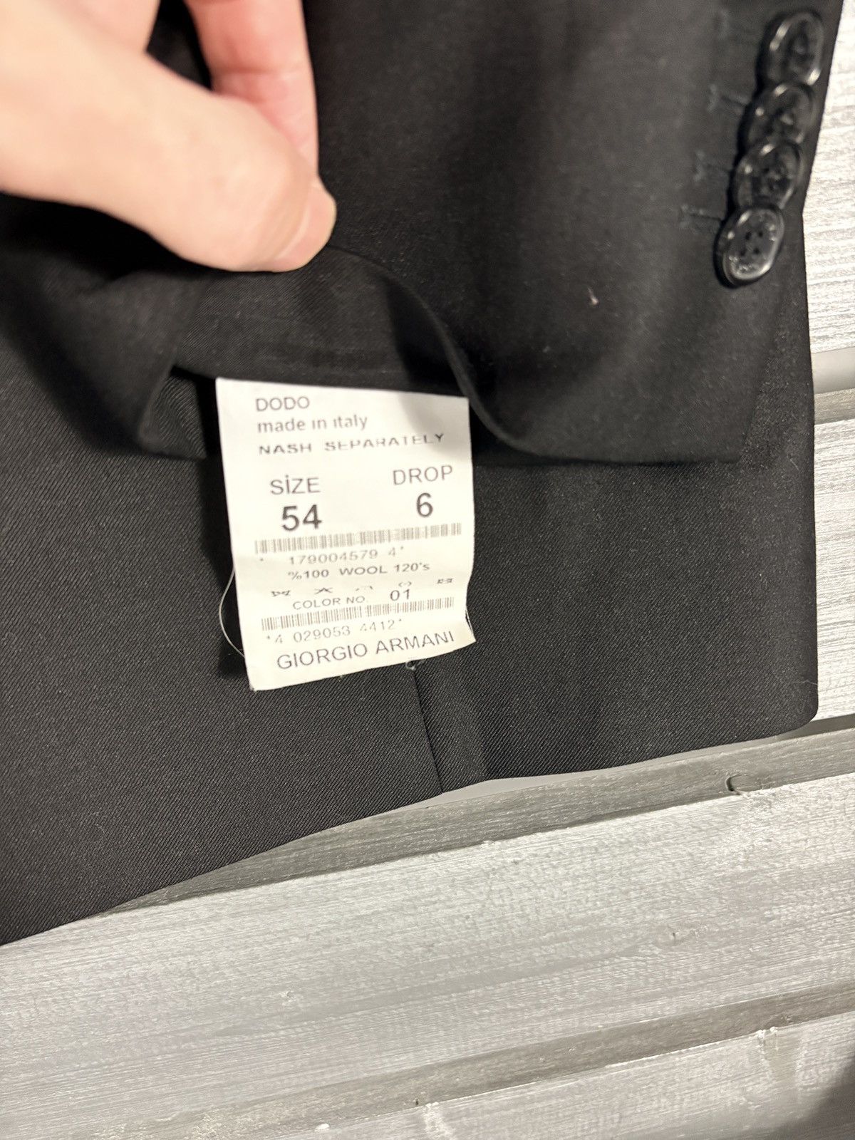 Giorgio Armani Giorgio Armani Blazer Jacket 44R Black 100% Wool 3 Button Size 44R - 4 Thumbnail