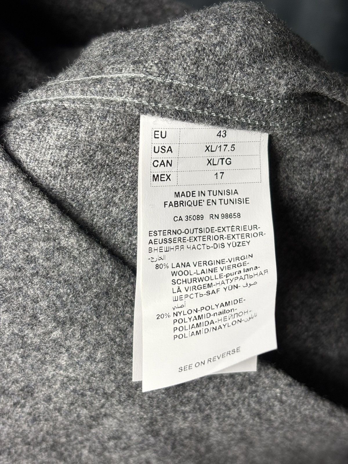 Paul & Shark Paul & Shark Yachting Grey Wool Button Up Shirt Flannel Size US XL / EU 56 / 4 - 9 Thumbnail