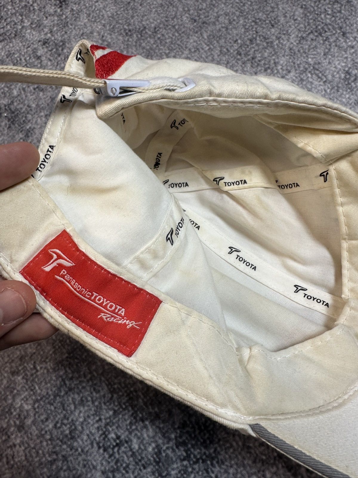 Japanese Brand Vintage Panasonic Toyota Racing Logo Cap Grand Prix Rare Size ONE SIZE - 6 Thumbnail