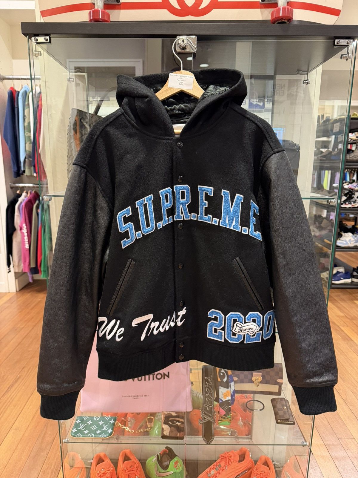 Supreme Supreme King Hooded Varsity Jacket Size US L / EU 52-54 / 3 - 1 Thumbnail