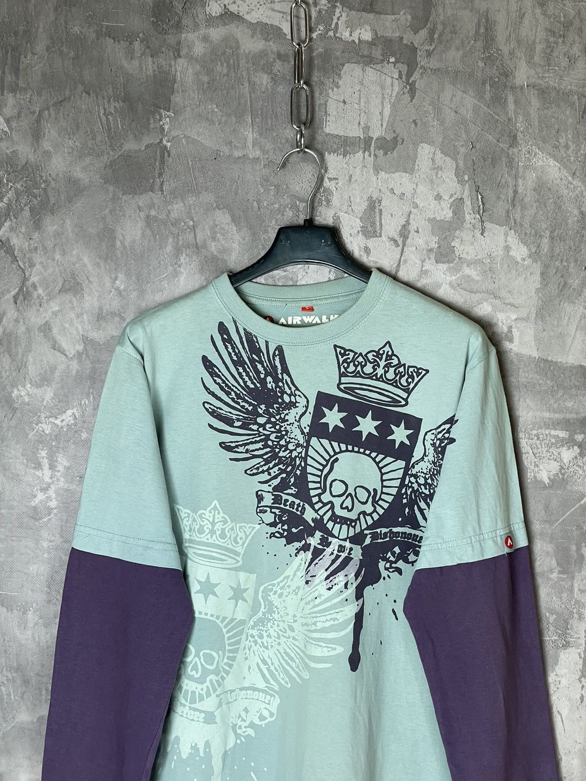 Vintage Crazy Y2K Airwalk Thermal Long Sleeve Tee Size US S / EU 44-46 / 1 - 2 Thumbnail