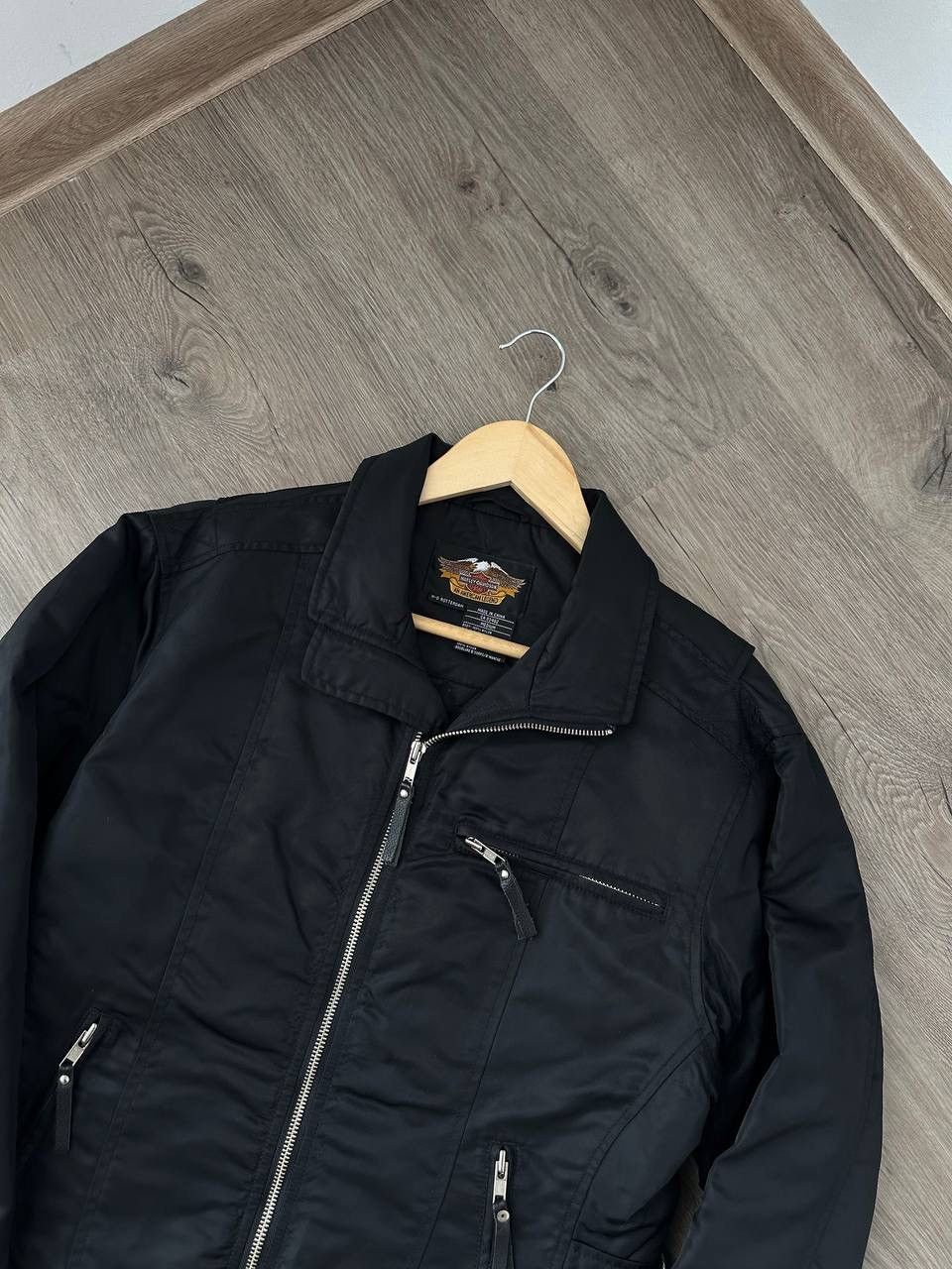 Harley Davidson × Vintage Vintage Harley Davidson Black Moto Big Logo Jacket Size US M / EU 48-50 / 2 - 9 Thumbnail