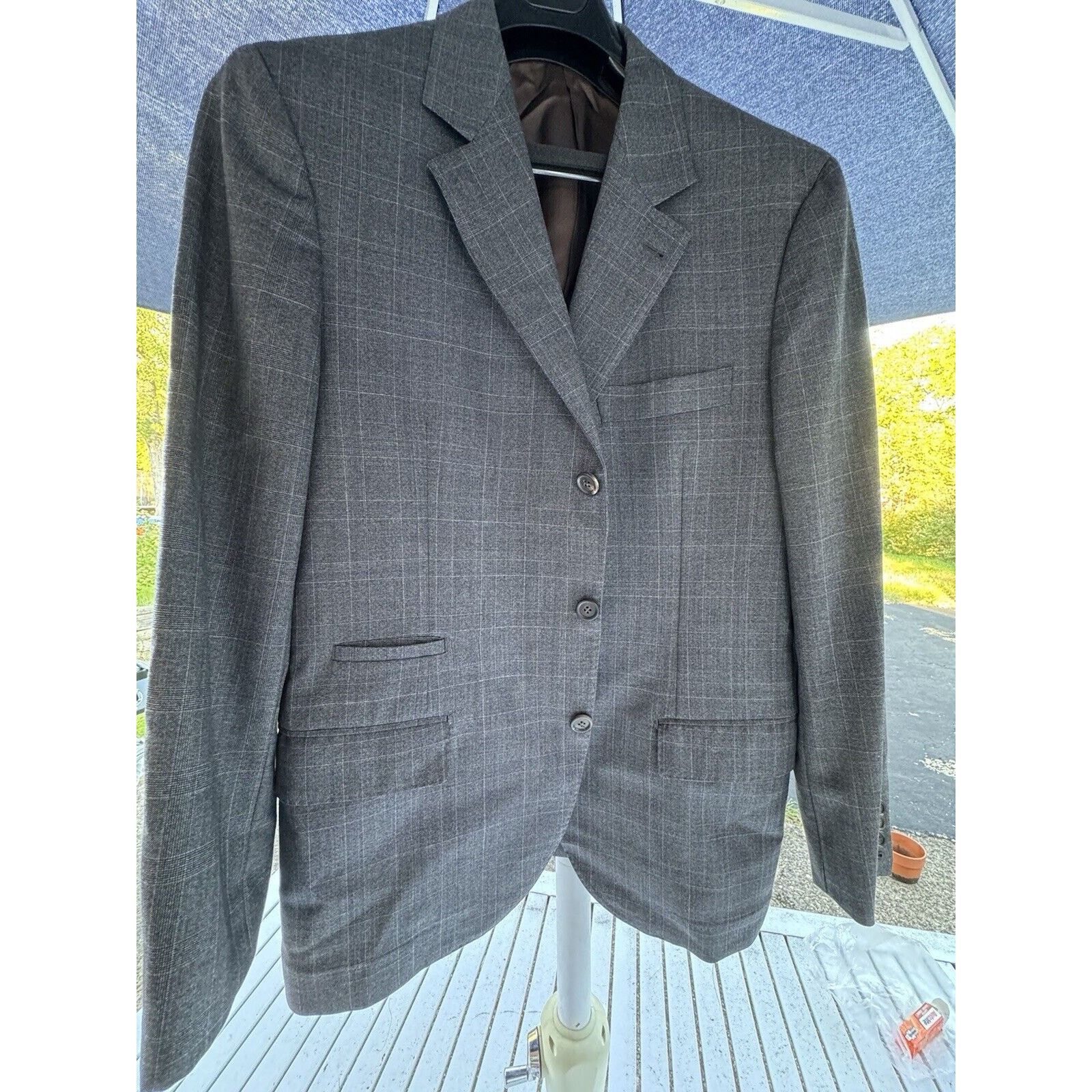 Brunello Cucinelli Brunello Cucinelli Blazer Jacket Glen Plaid Wool 52/42 Size 42R - 14 Thumbnail