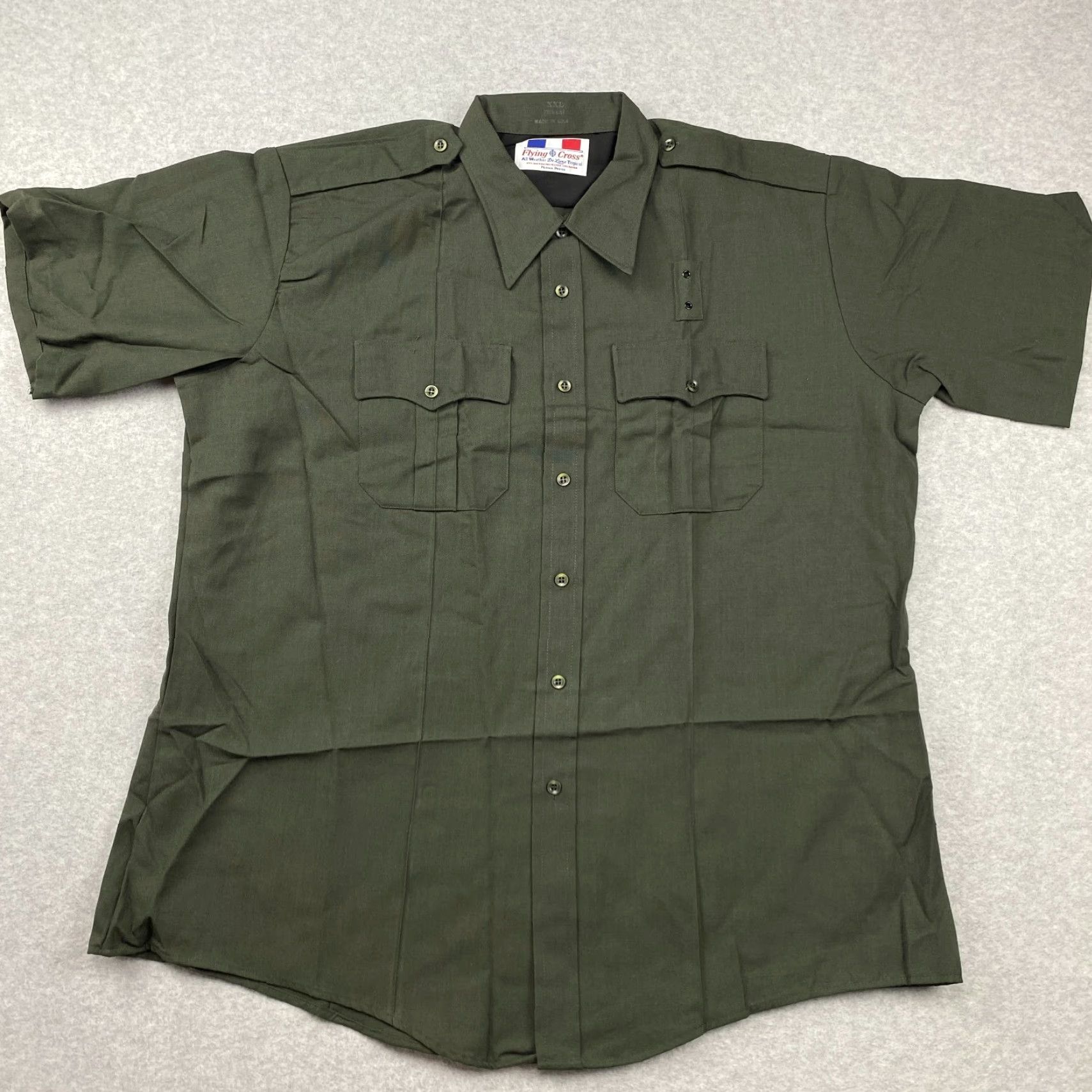 Vintage Flying Cross Shirt USBP Deluxe Uniform Adult 2XL Green USA Made NWT Mens Size US XXL / EU 58 / 5 - 2 Thumbnail