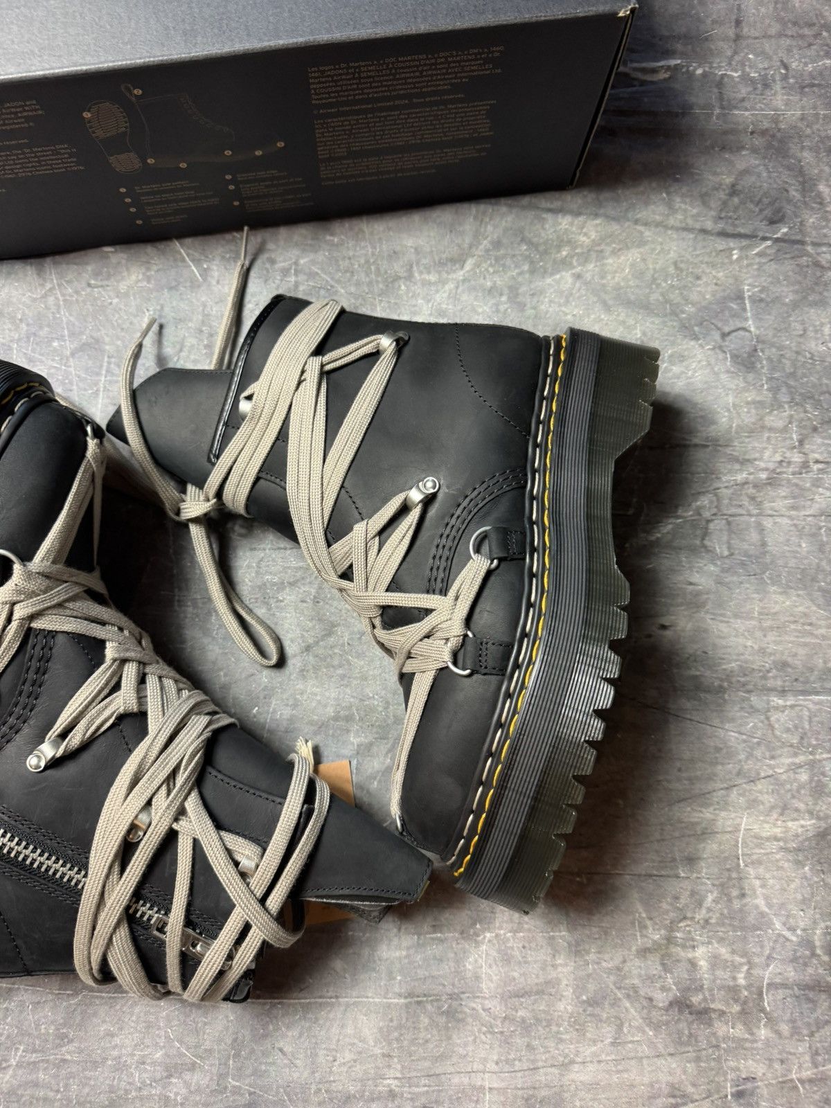 Dr. Martens × Rick Owens Rick Owens Dr. Martens 1460 Quad Megalace Boots Size US 13 / EU 46 - 3 Thumbnail