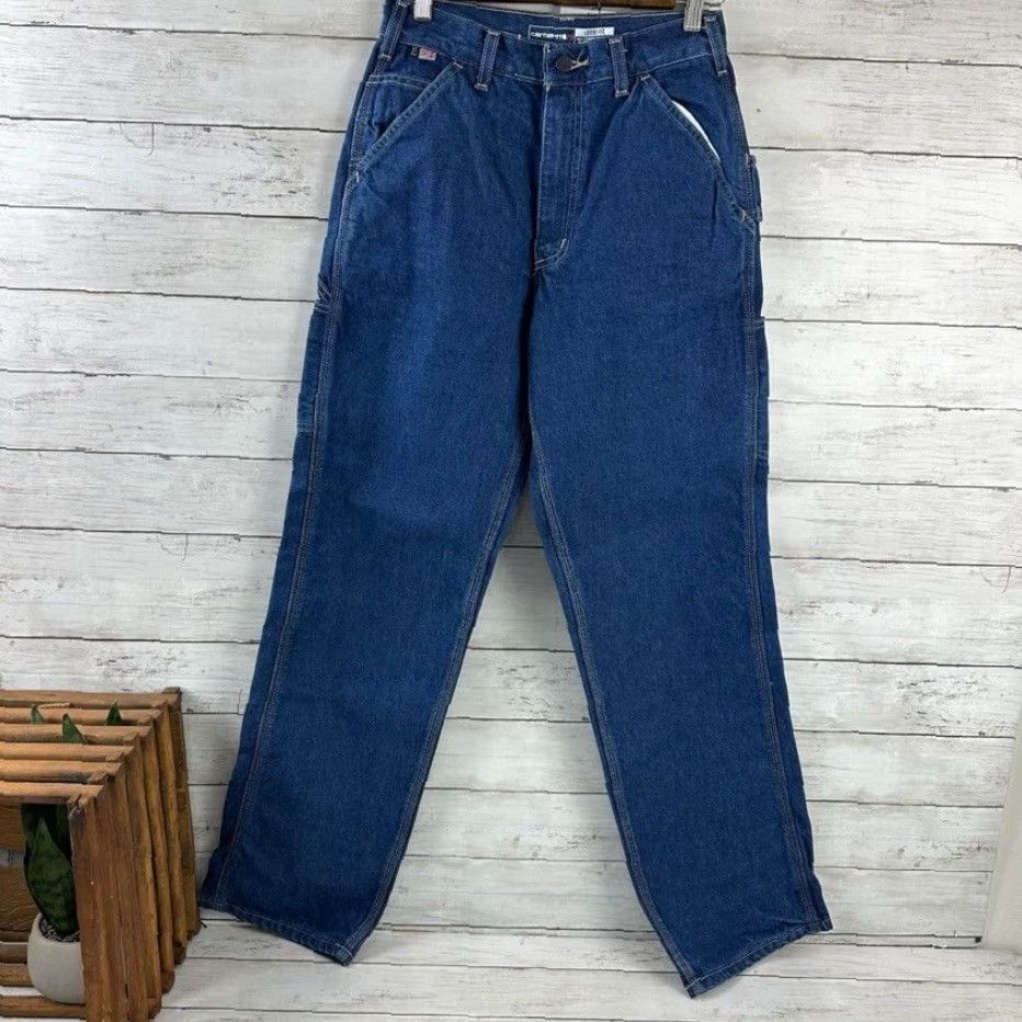 Carhartt VINTAGE Carhartt Jeans Size 28X34 Men's Relaxed Fit Denim Work Dungaree Blue 90s Size US 28 / EU 44 - 4 Thumbnail