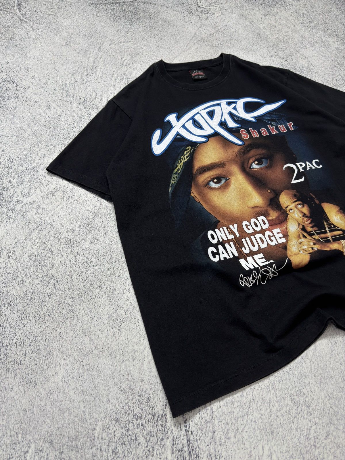 Rap Tees Vintage 90s Tupac Shakur 2Pac Only God Can Judge Me T-Shirt Size US XL / EU 56 / 4 - 2 Thumbnail