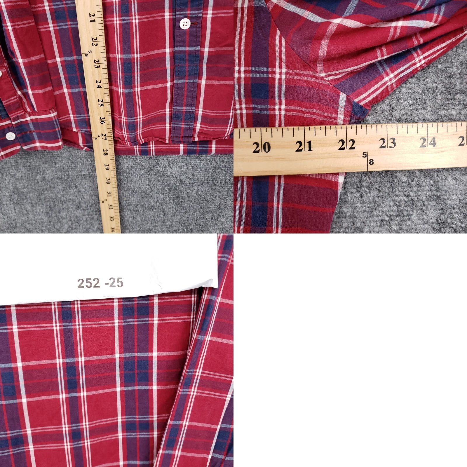 Express Express Mens M Medium Red Plaid Button-Down Long Sleeve Shirt Business Casual Size US M / EU 48-50 / 2 - 8 Thumbnail