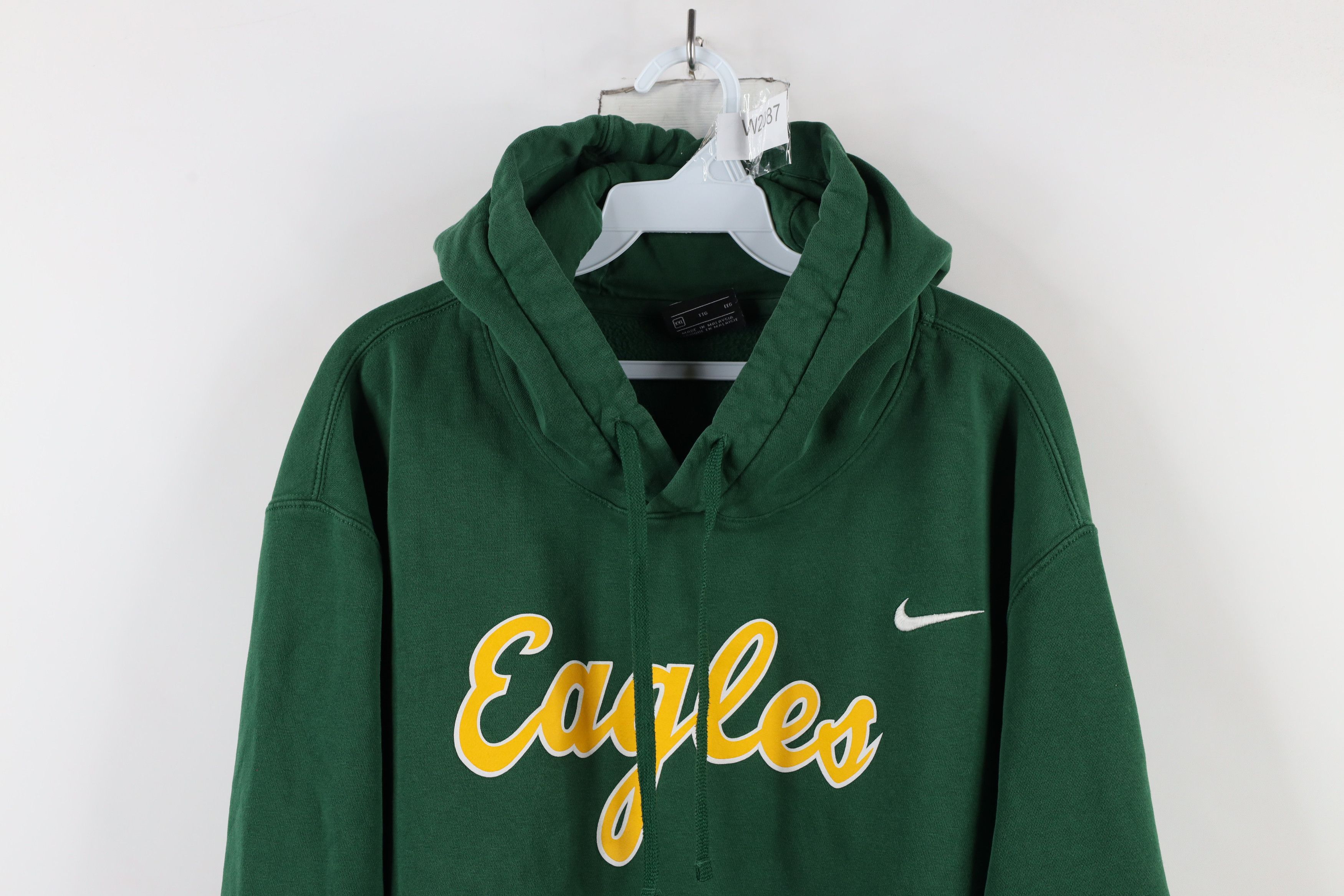 Nike × Vintage Vintage Nike Mini Swoosh Eagles Hoodie Sweatshirt Green Size US XXL / EU 58 / 5 - 2 Thumbnail