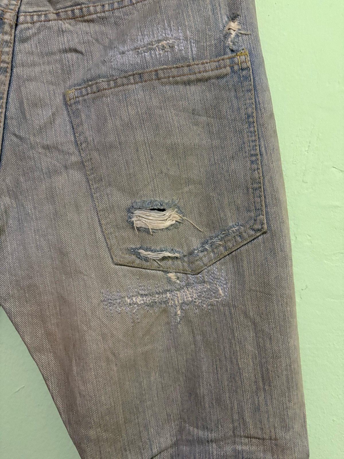 Japanese Brand AXA Streetwear Flared Distressed Denim Size US 32 / EU 48 - 14 Thumbnail