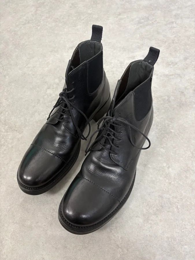 Miu Miu 2000s Miu Miu Black Leather Combat Boots Size US 11 / EU 44 - 5 Thumbnail