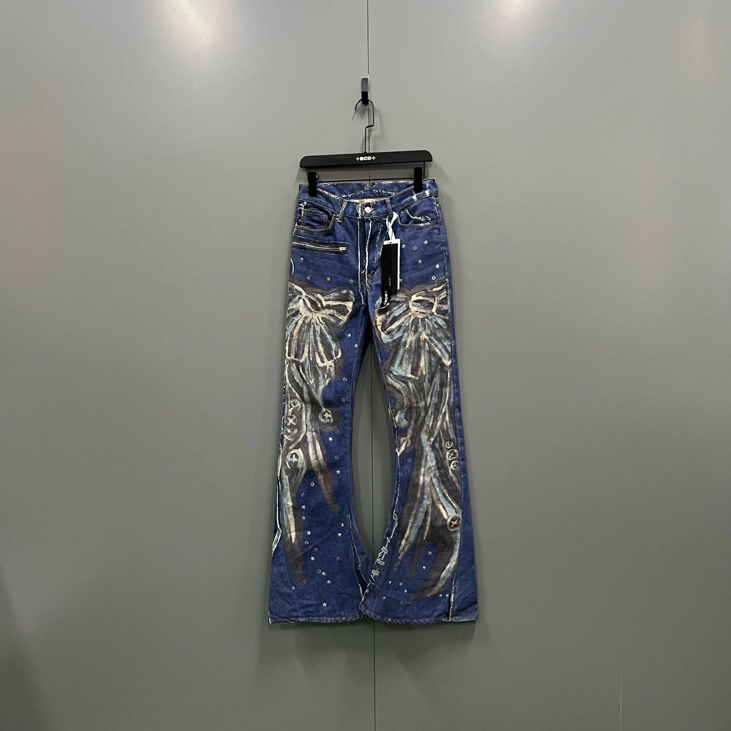 Acne Studios Acne Studios 2024M Inkjet Print Flared Pants Size 42" / US 20 - 1 Thumbnail