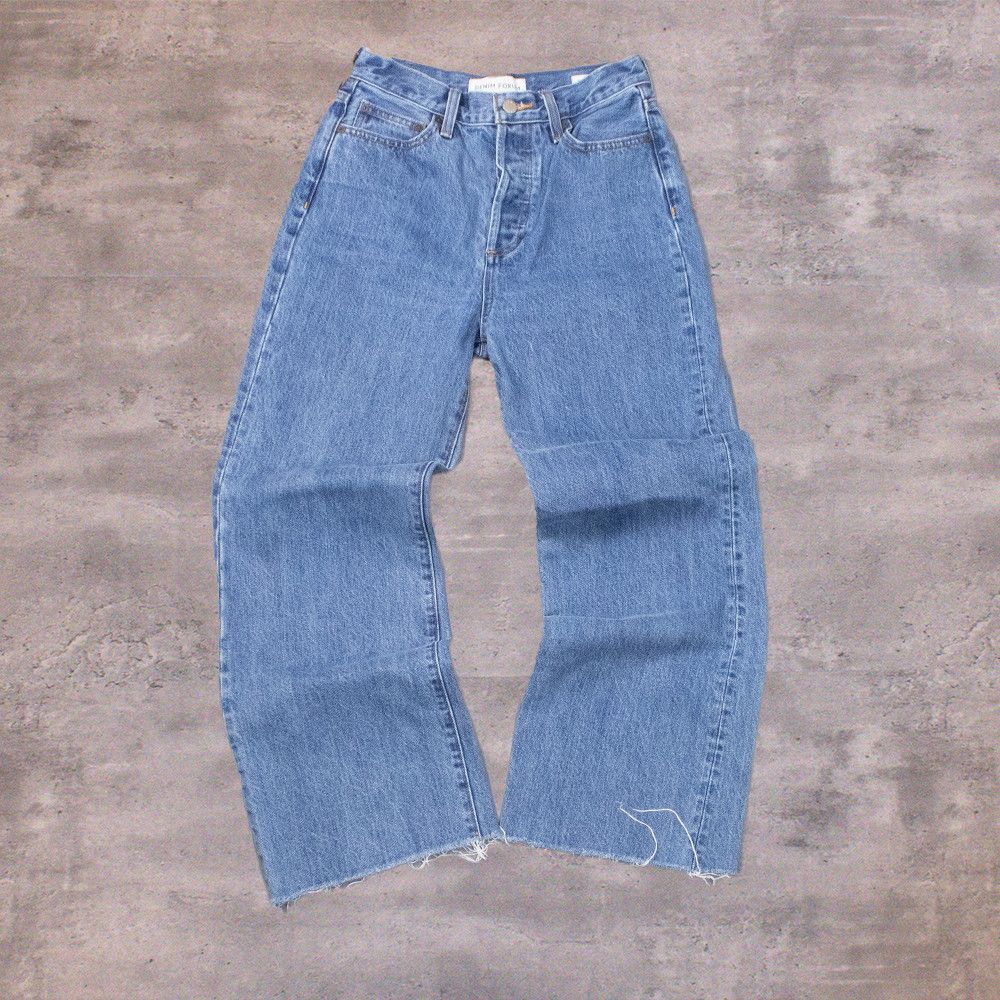 Japanese Brand Denim Form Baggy Wide Relax Fit CrazyY2K Denim Pant's Size US 26 / EU 42 - 1 Thumbnail