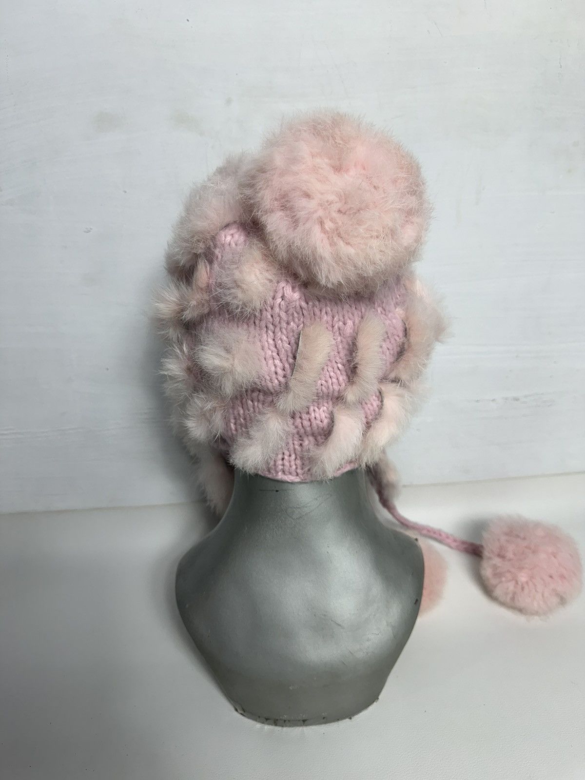 Japanese Brand Pink Trapper Hats Mix Fur Design Size ONE SIZE - 8 Thumbnail
