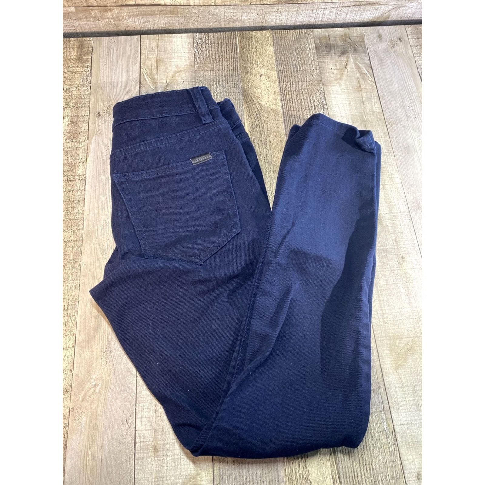 Vintage Platform Jeans Slim Stretch 29x30 Mens Dark Bleach 100 Max Inseam 30 Slim Fit Trousers Men Size US 29 - 2 Thumbnail