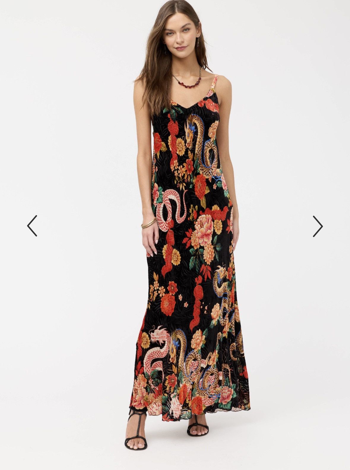 Johnny Was Johnny Was S silk Asian dragon maxi dress kanako Levi burnou Size S / US 4 / IT 40 - 10 Thumbnail