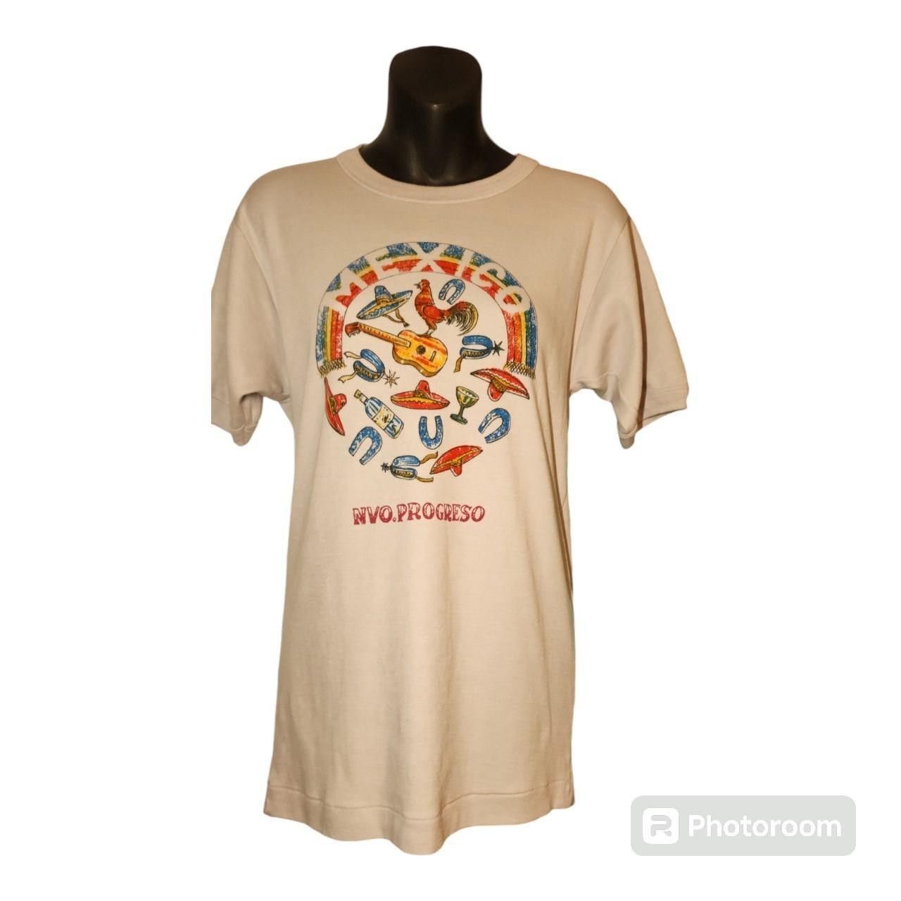 Vintage Mexico Grey Vintage Ringer Graphic Tee Size L / US 10 / IT 46 - 1 Thumbnail