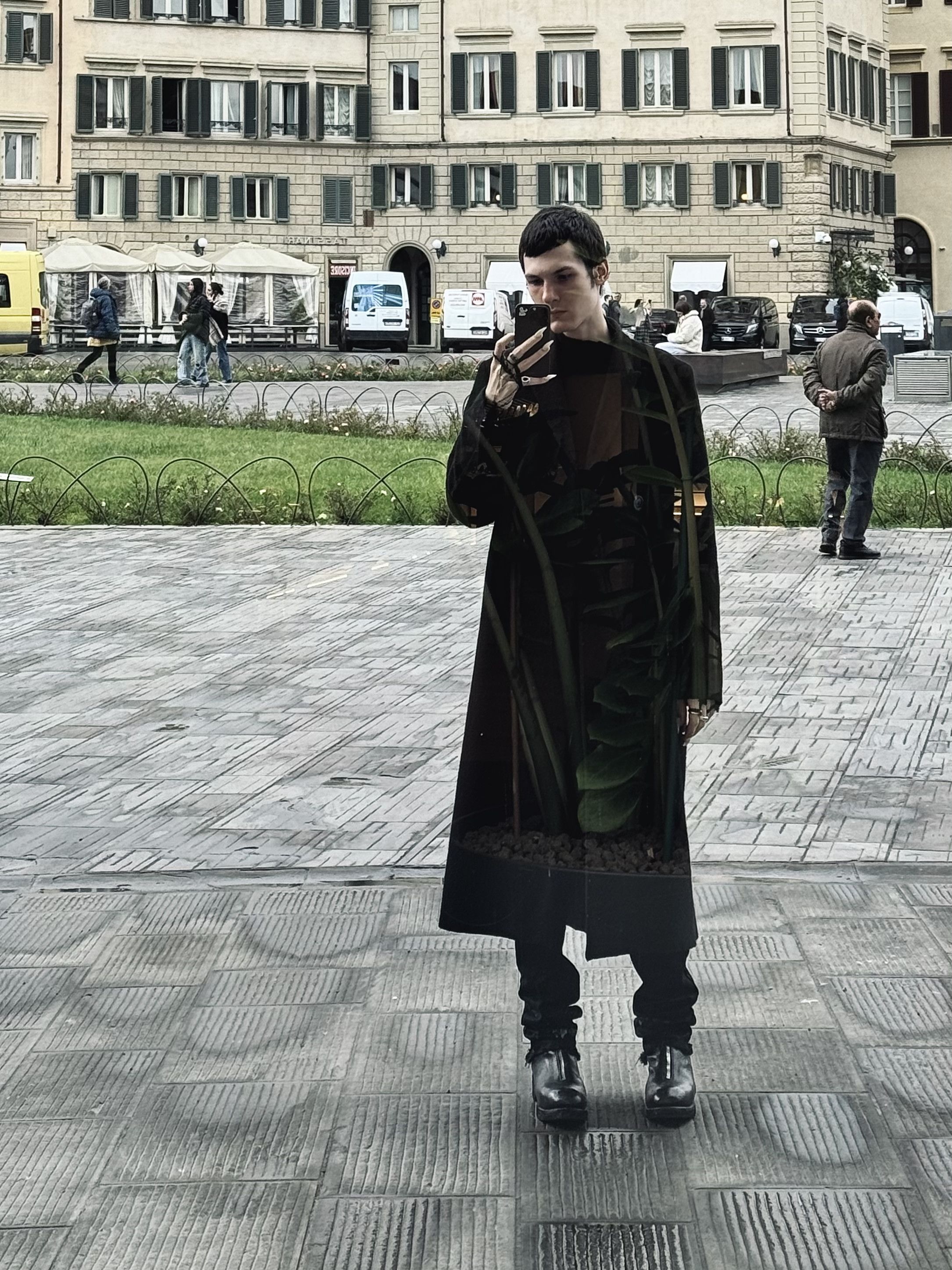 Rick Owens FW 2018 runway sisyphus flag coat Size US M / EU 48-50 / 2 - 9 Thumbnail