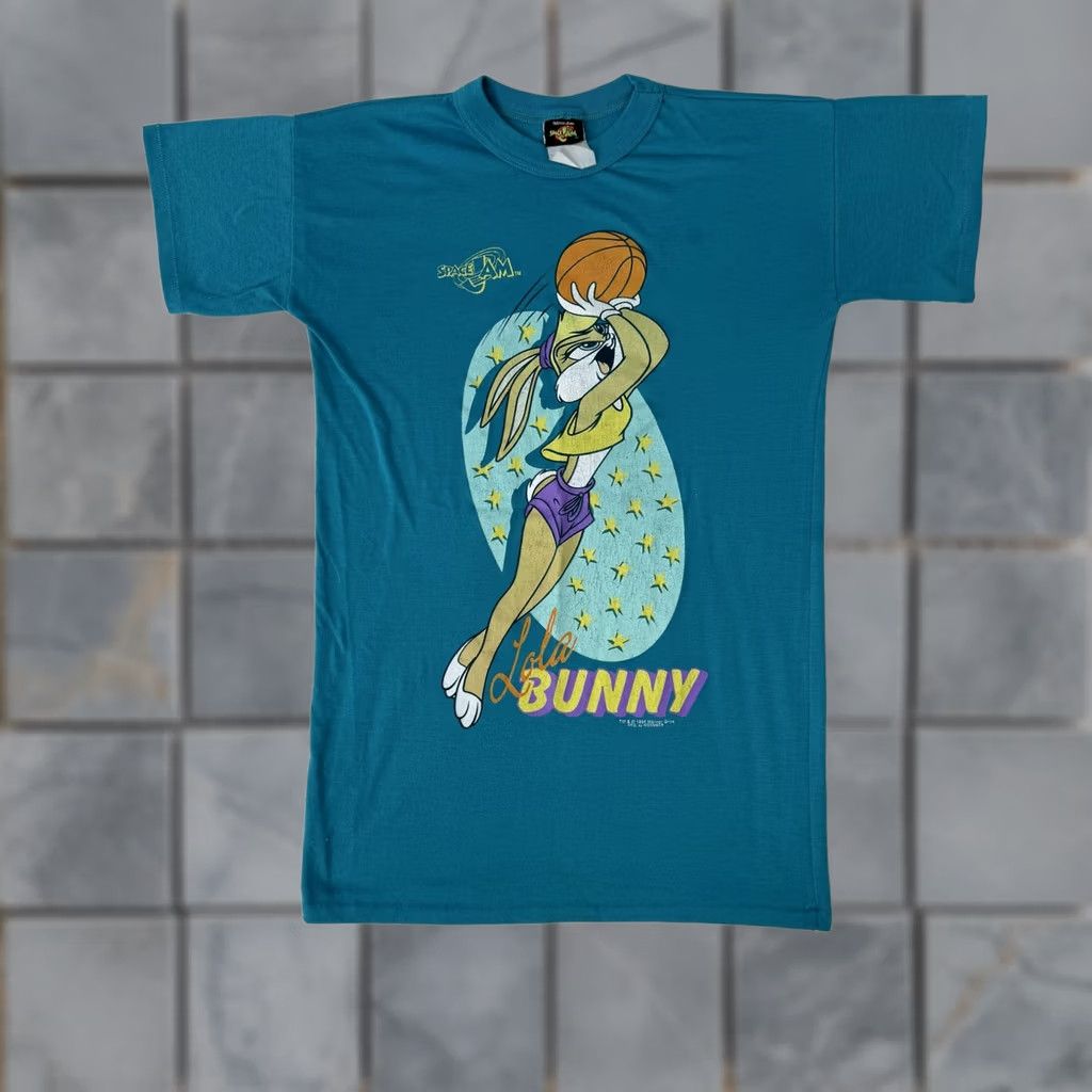 Vintage VINTAGE Space Jam Lola Bunny Shirt Mens M Blue Graphic Tee 1996 Size US M / EU 48-50 / 2 - 1 Thumbnail