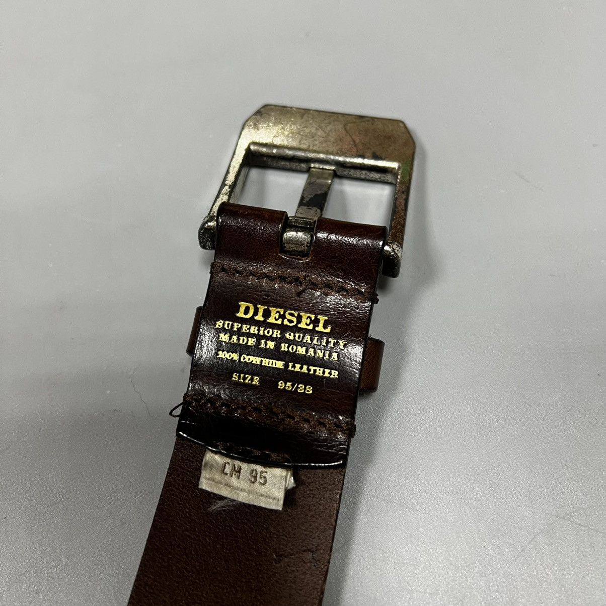 Diesel Vintage DIESEL Leather Belt Y2k Size ONE SIZE - 6 Thumbnail
