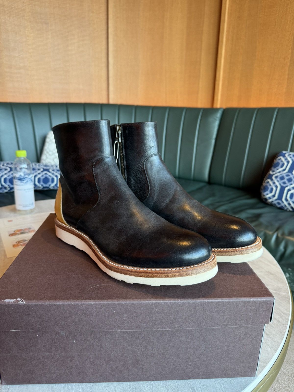 Kapital × Kapital Kountry Smiley Leather Chelsea Boots Size US 11 / EU 44 - 2 Thumbnail
