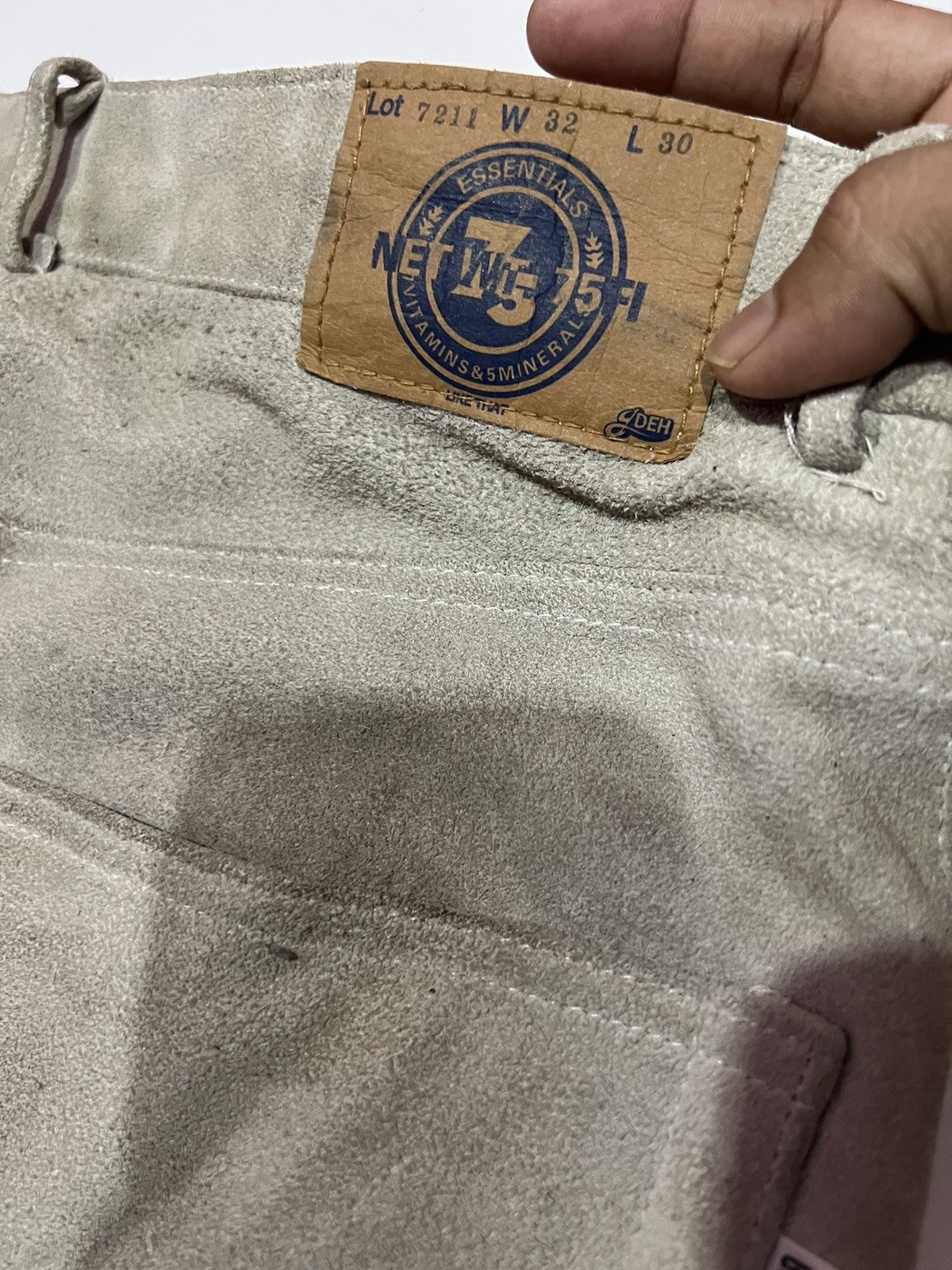 GOODENOUGH 🔥 Good Enough Hiroshi Fujiwara suede Leather GDEH pants Size US 32 / EU 48 - 18 Thumbnail