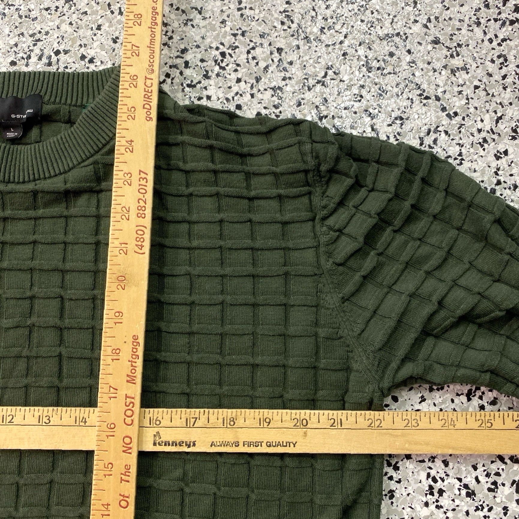 G-Star G Star Raw Beige Chunky Knit Pullover Sweater Ribbed Mens Size Large Size US L / EU 52-54 / 3 - 4 Thumbnail