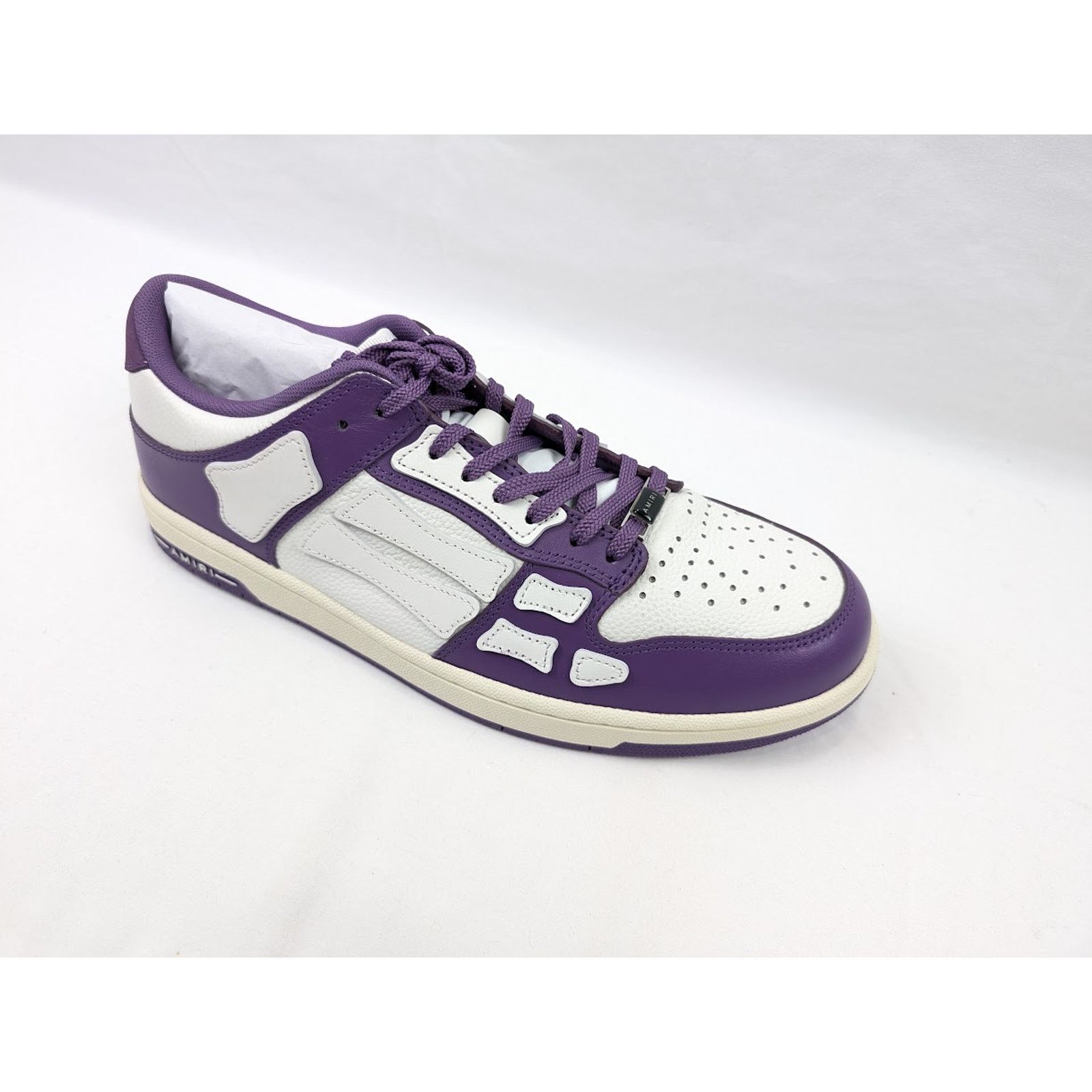Amiri o1rshd1 Skeleton Low-Top Sneakers in Purple/White Size US 13 / EU 46 - 2 Thumbnail