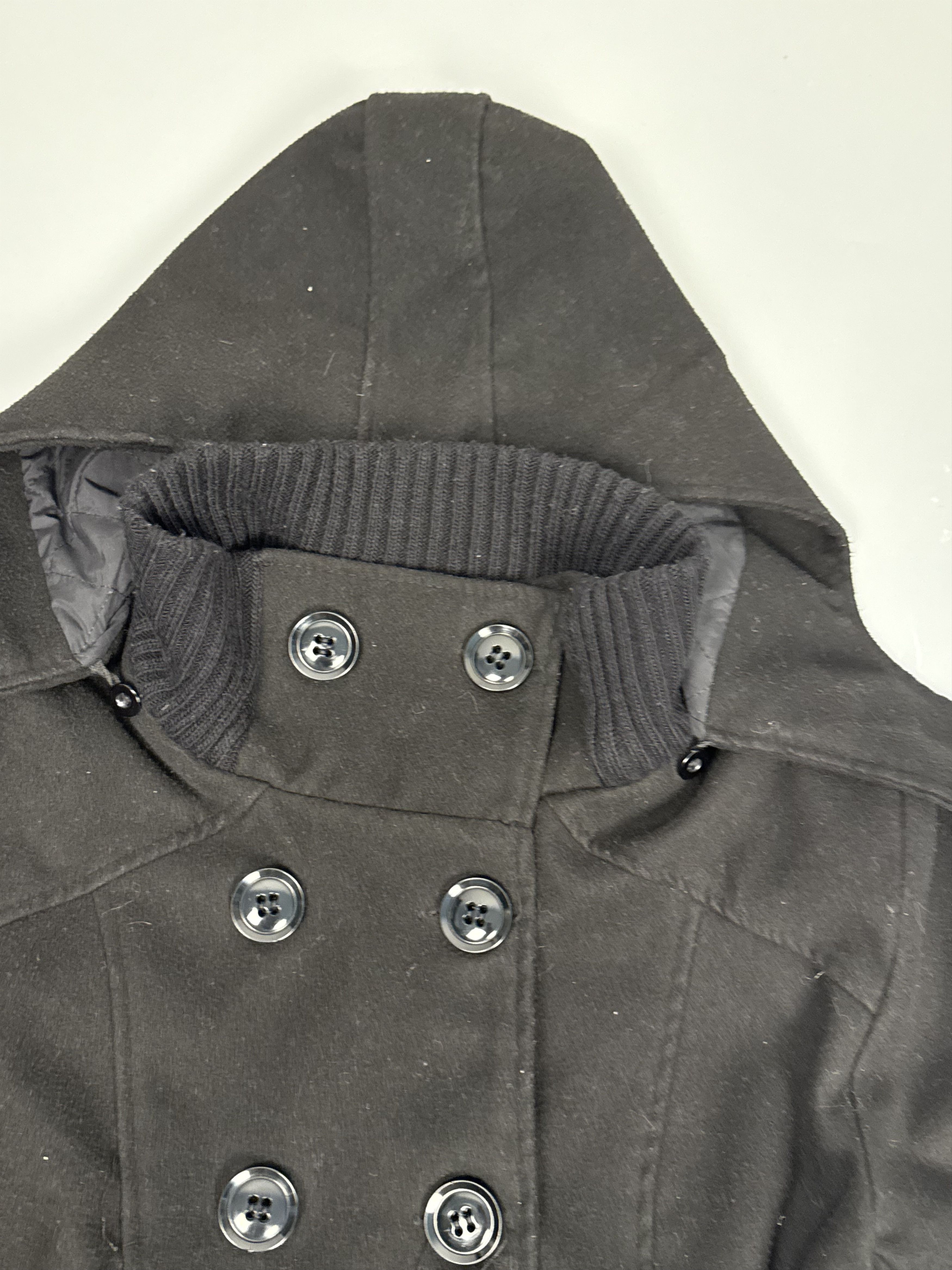Japanese Brand Vintage double breasted hooded stand up collar peacoat Size L / US 10 / IT 46 - 4 Thumbnail